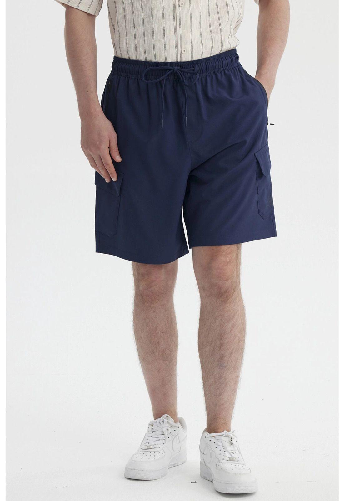 Bermuda Hombre Calce Recto Azul- ll-0