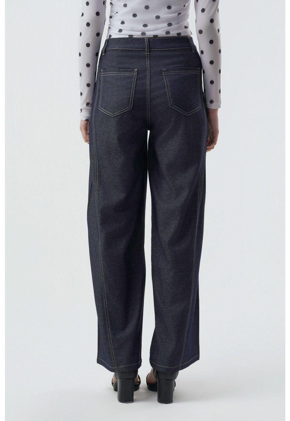 Pantalón Mujer Wide Leg Azul-2