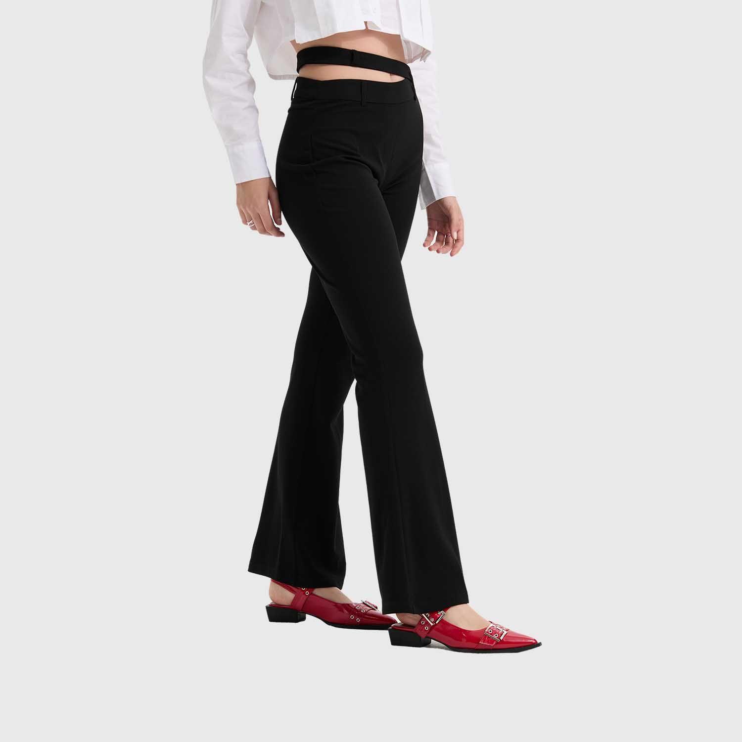 Pantalón Mujer Sastre Pretina Negro Fashion's Park-1