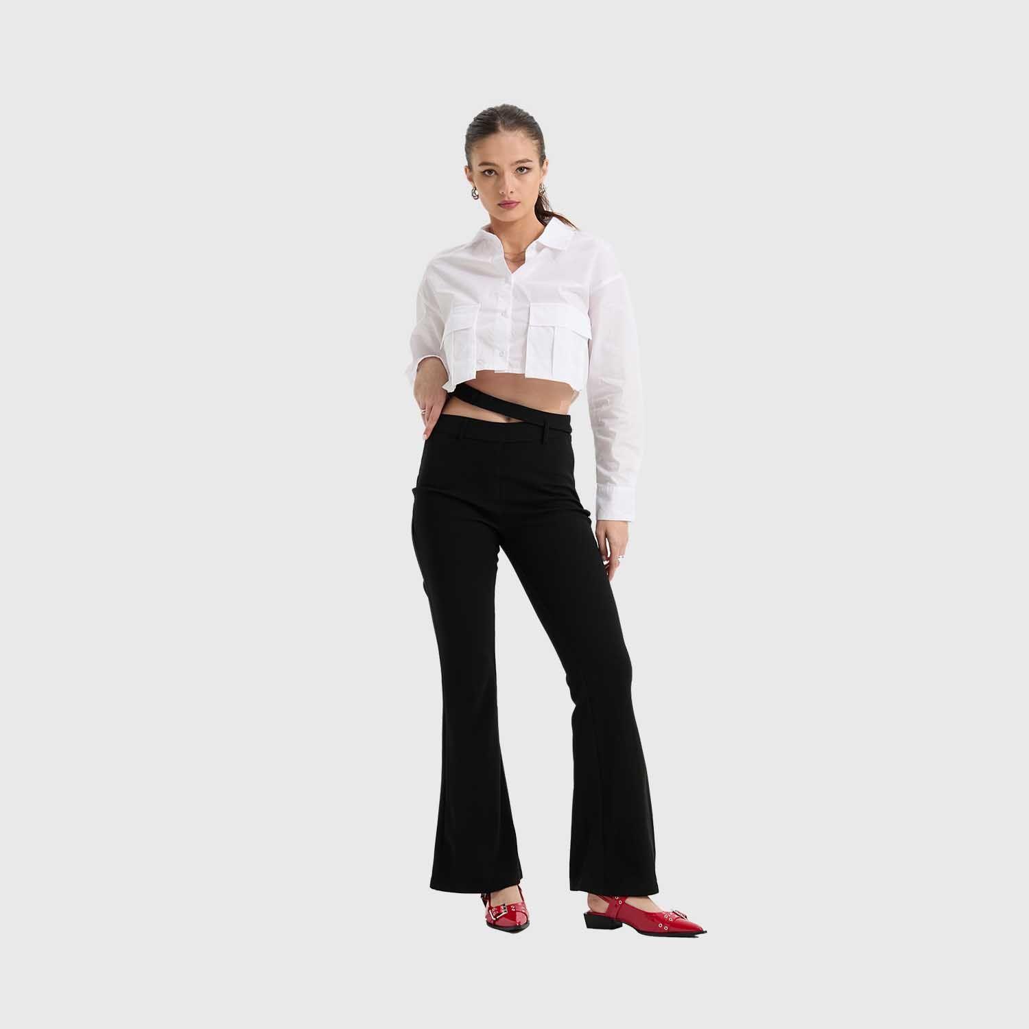 Pantalón Mujer Sastre Pretina Negro Fashion's Park-3