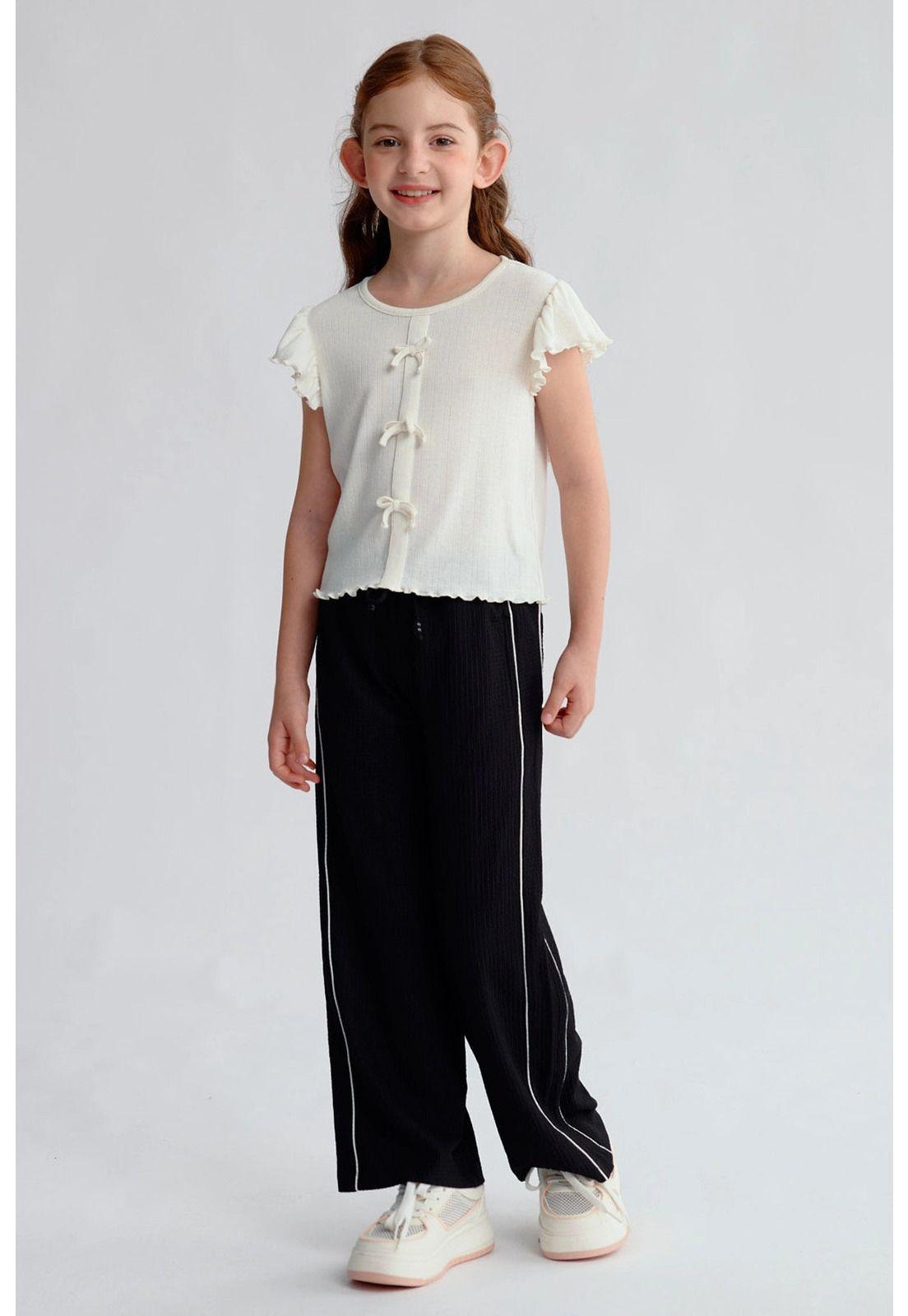 Pantalón Niña Crep Accesorios Cordón Negro-3