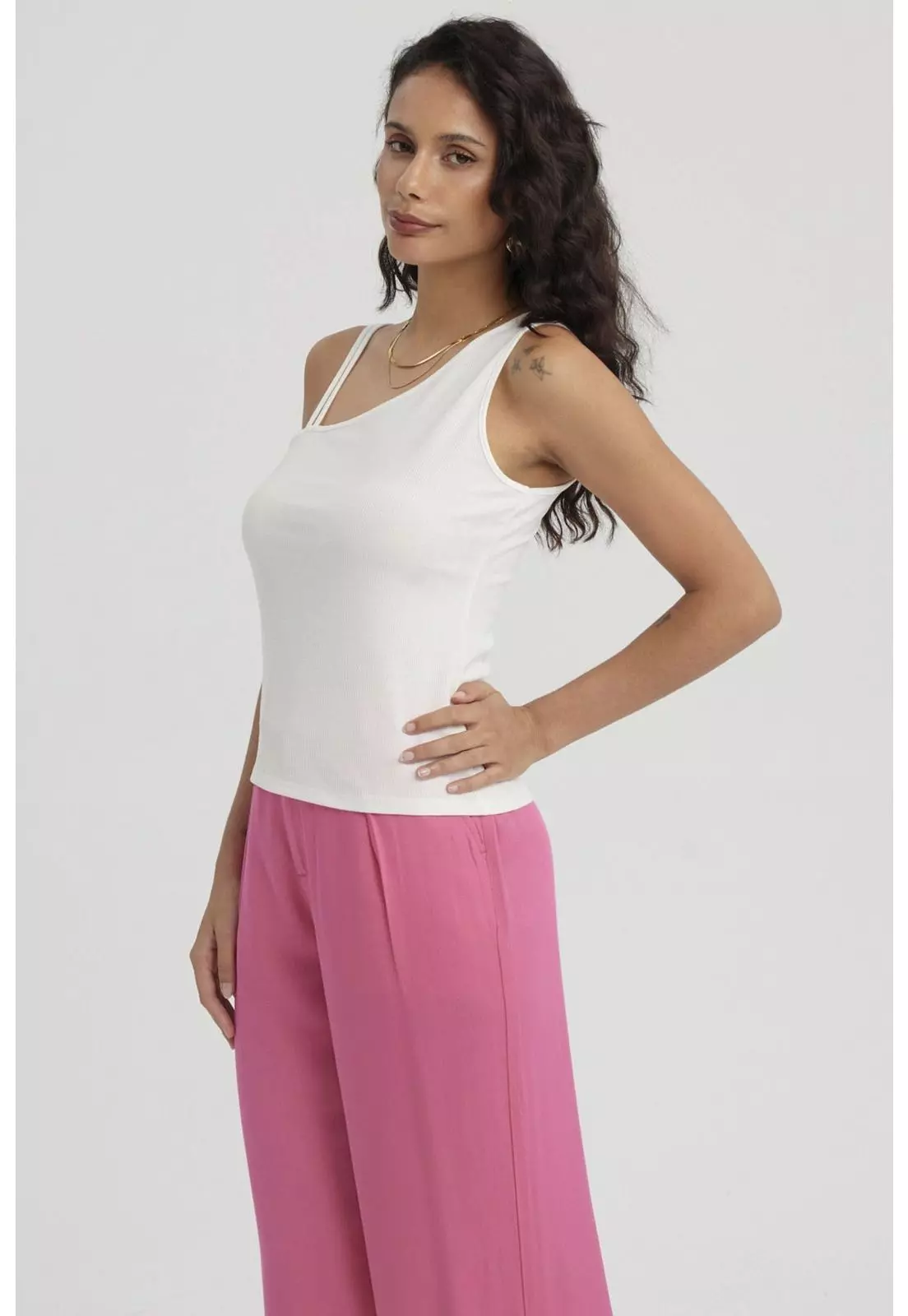 Polera Mujer Doble Pabilo Crudo-1