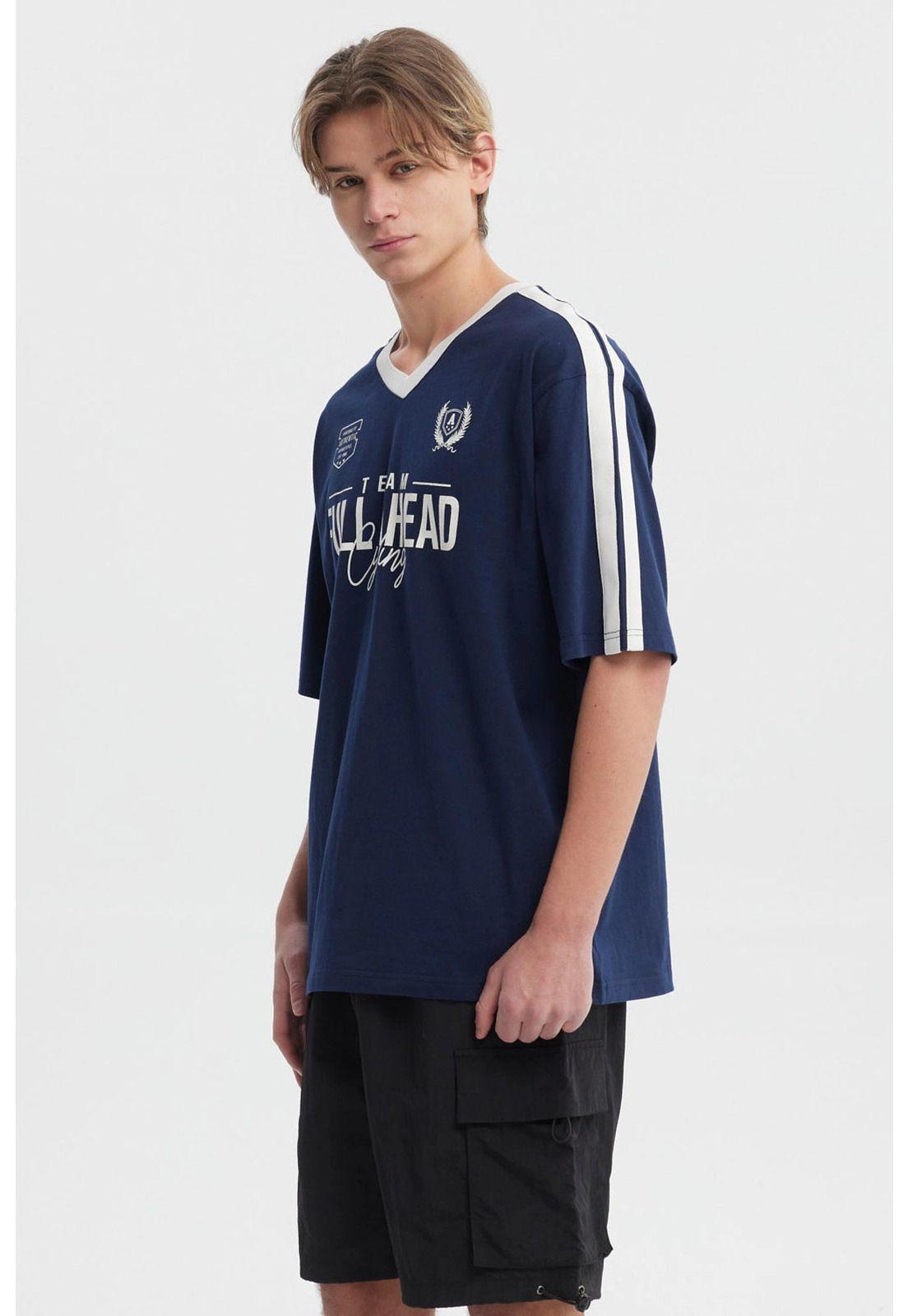 Polera Hombre Oversize Azul - V-1