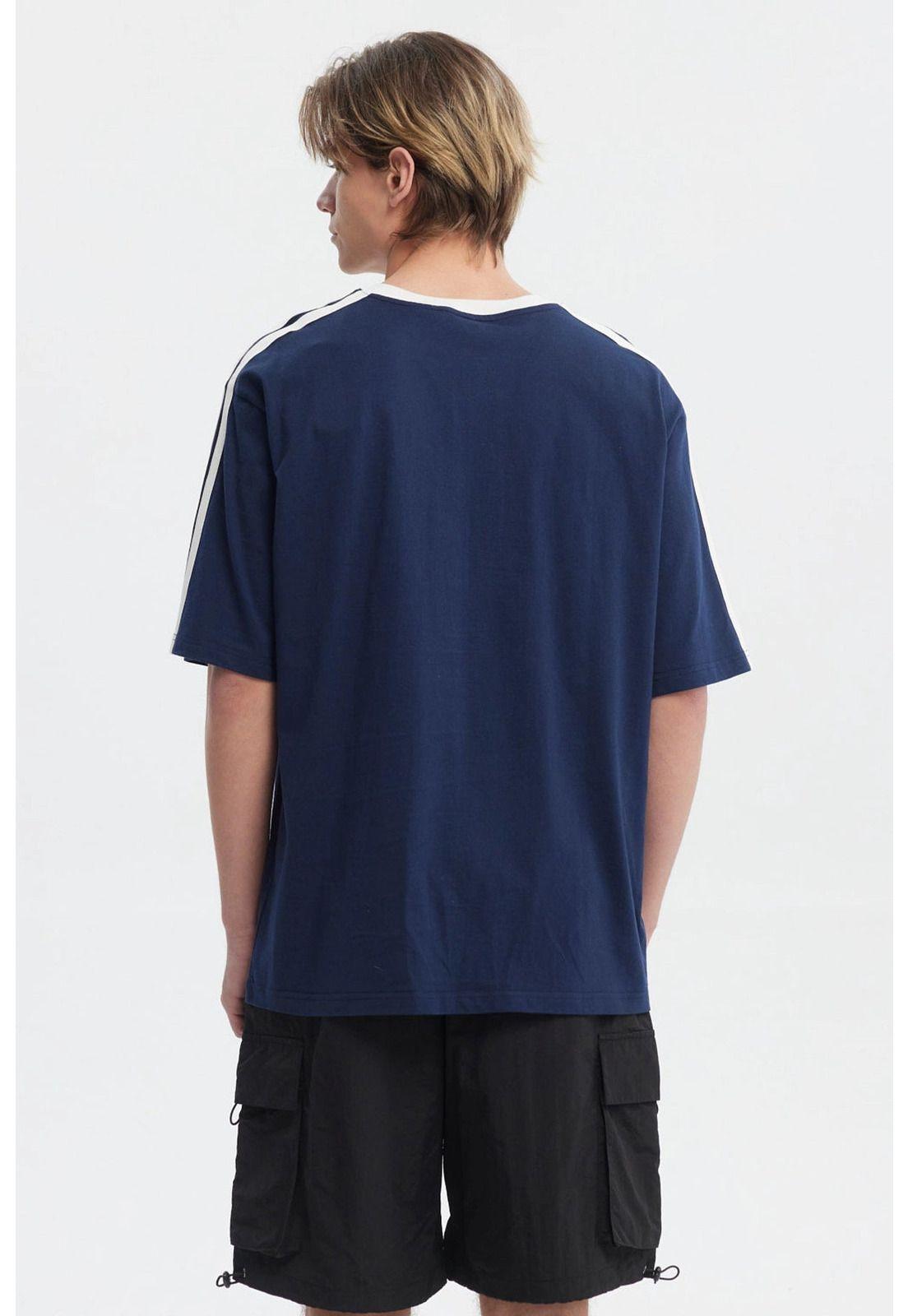 Polera Hombre Oversize Azul - V-2