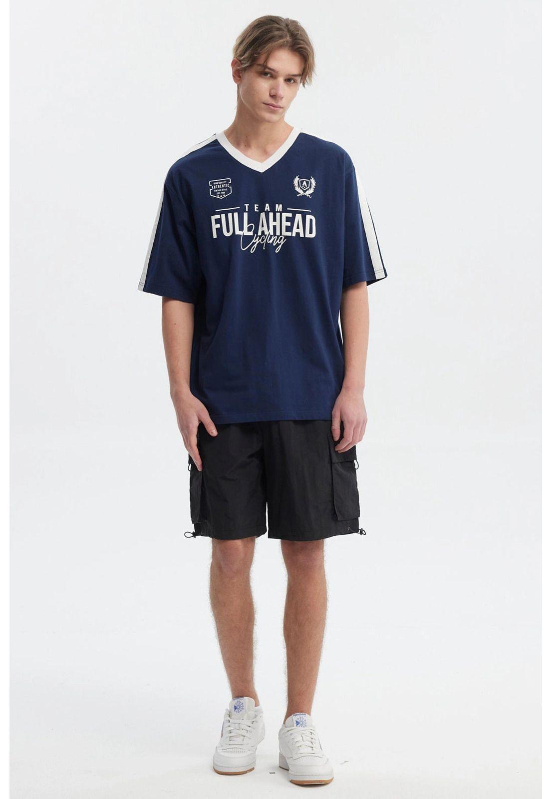 Polera Hombre Oversize Azul - V-3