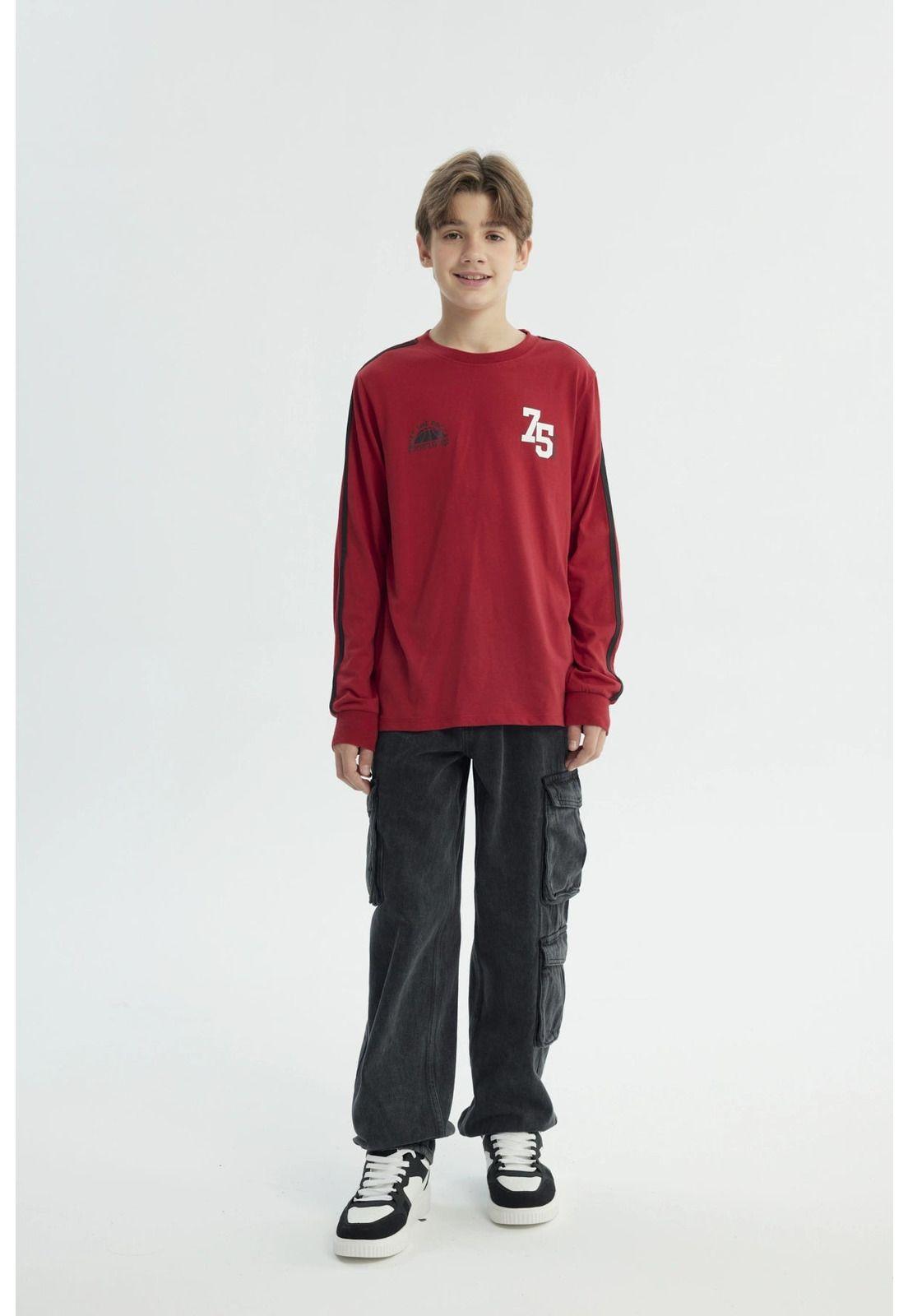 Polera Niño Regular Rojo-3