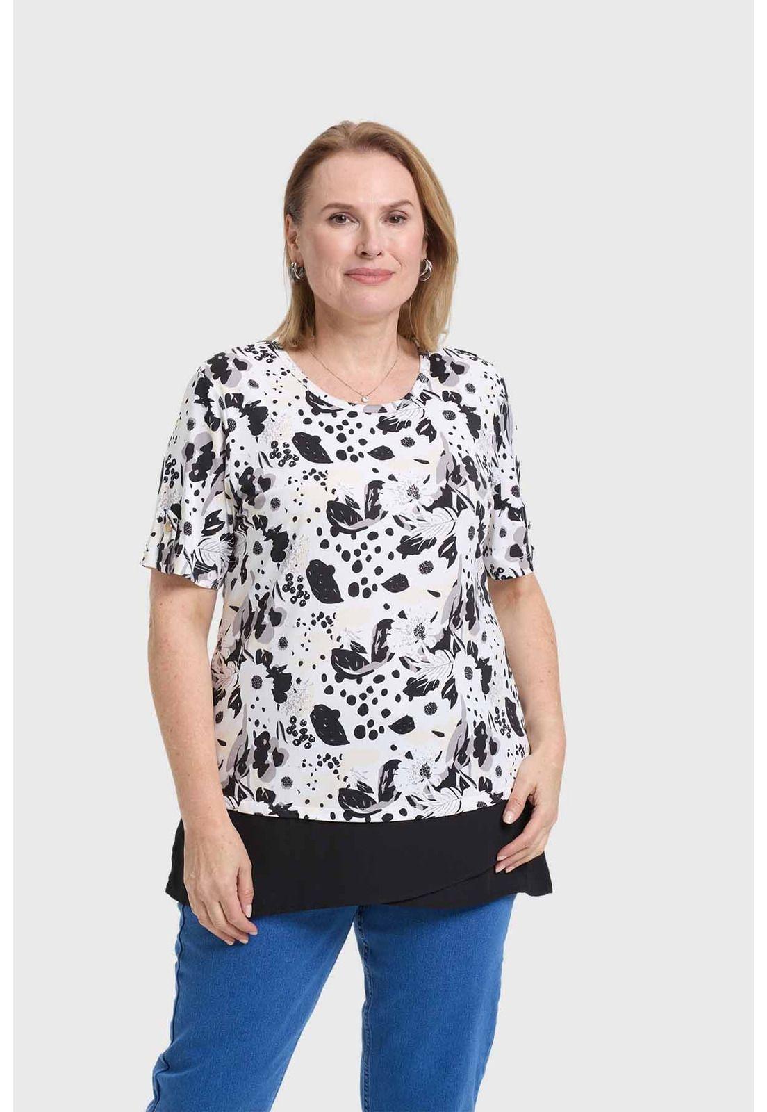 Polera Mujer Con Faldón Negro-0