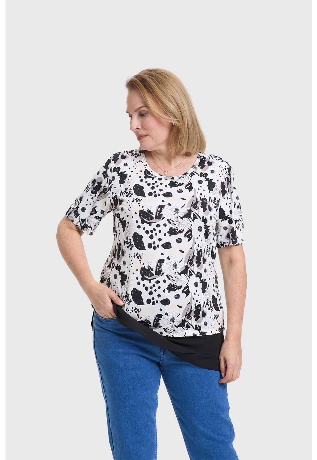 Polera Mujer Con Faldón Negro-1
