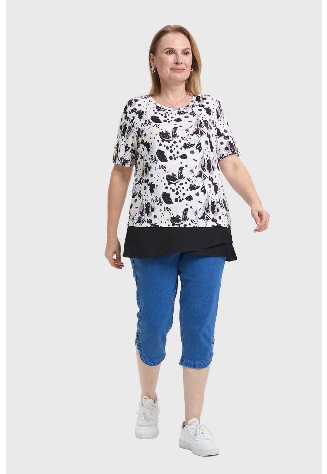 Polera Mujer Con Faldón Negro-3