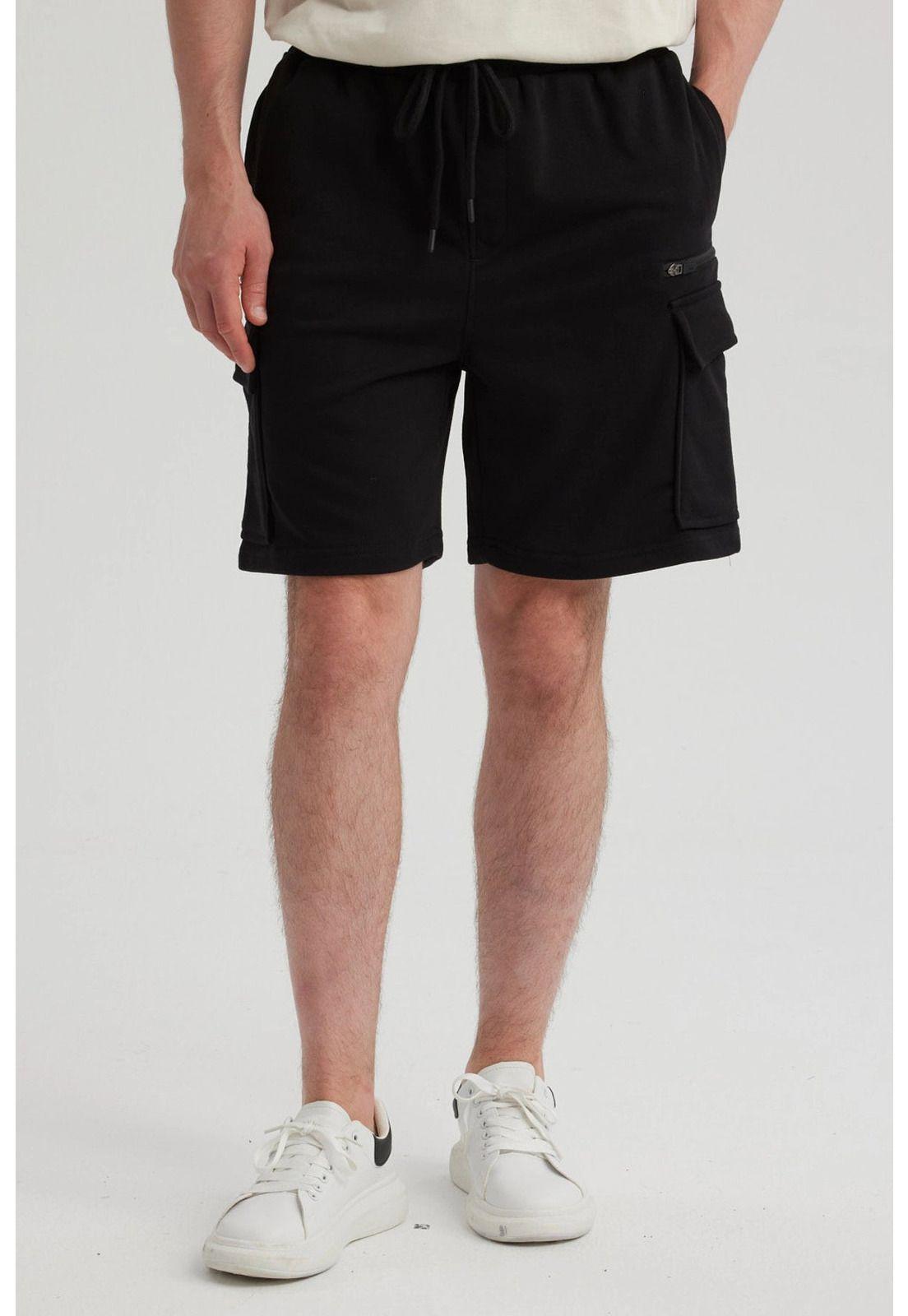 Bermuda Hombre Cargo Negro - ll-0