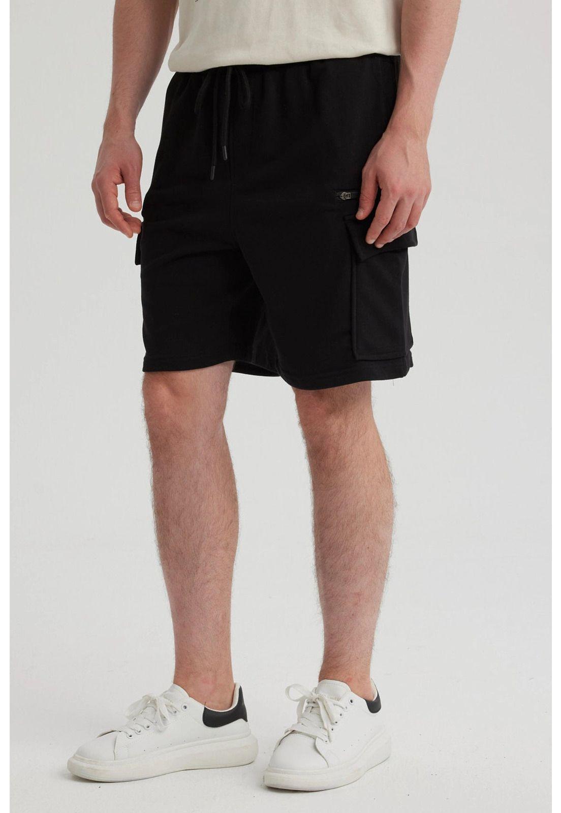 Bermuda Hombre Cargo Negro - ll-3