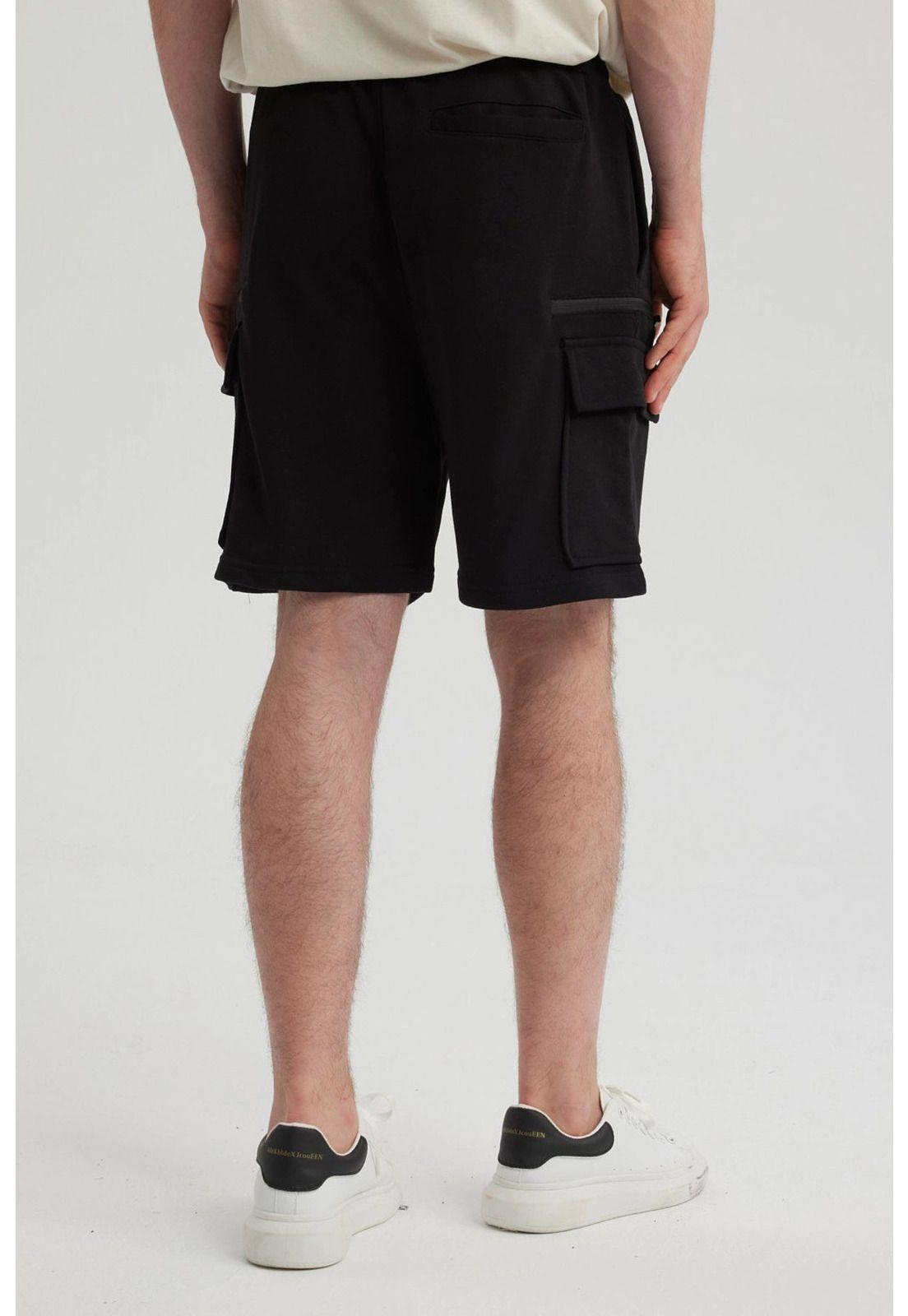 Bermuda Hombre Cargo Negro - ll-6