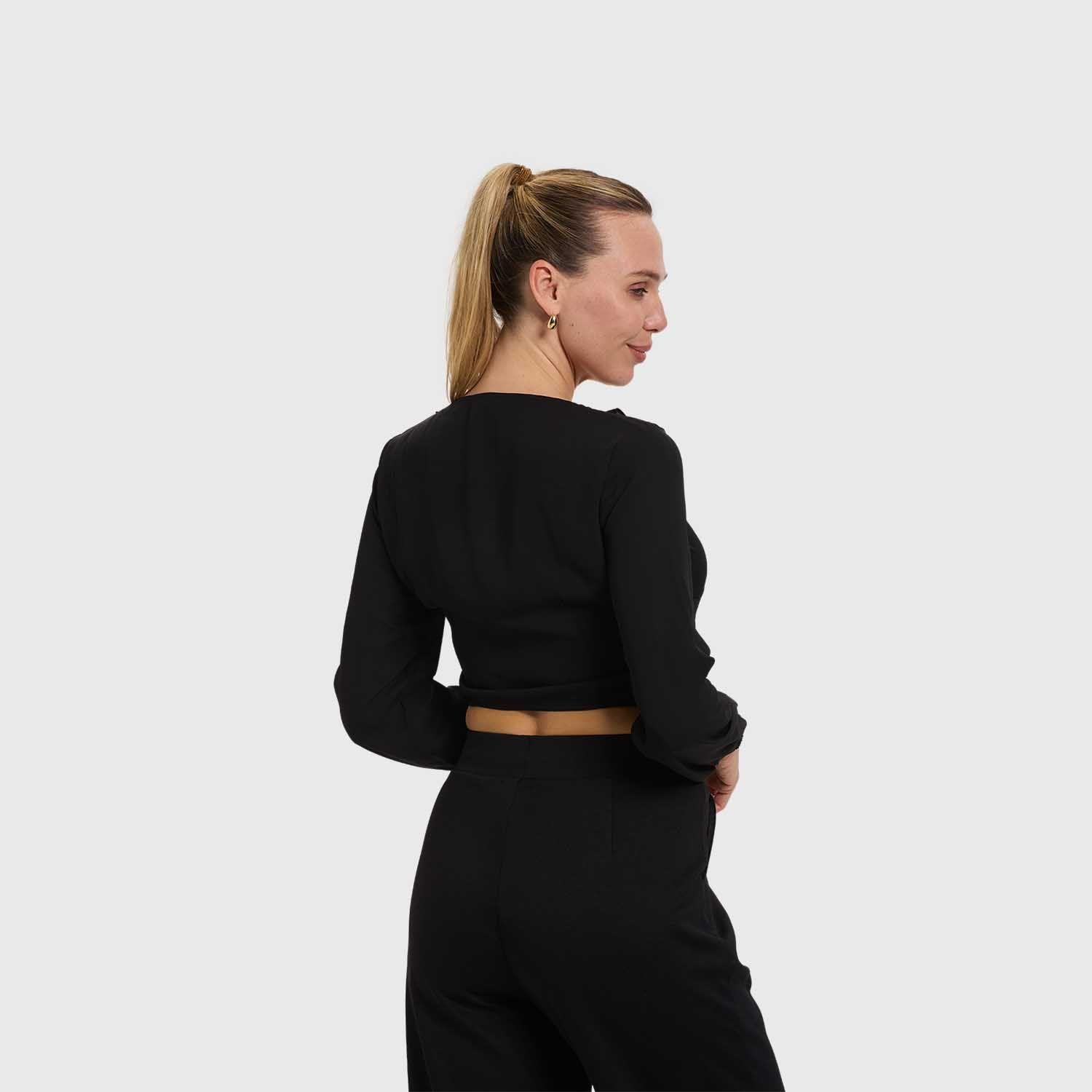 Blusa Mujer Manga Globos Negro Fashion's Park-2