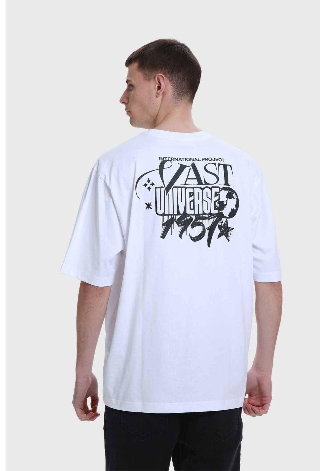 Polera Hombre Doble Print Beige V-2