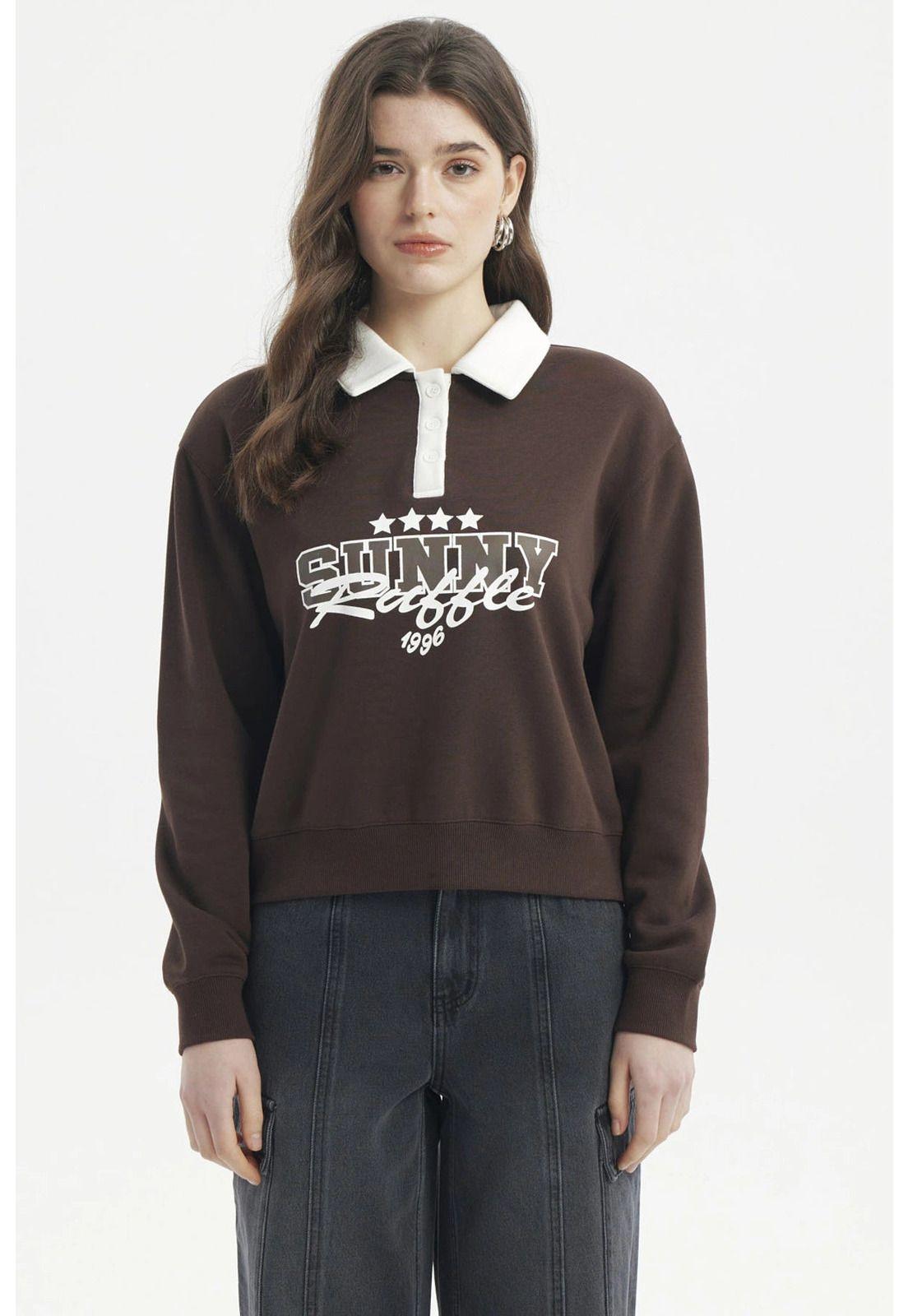 Polerón Mujer Slim Café Oscuro - ll-0