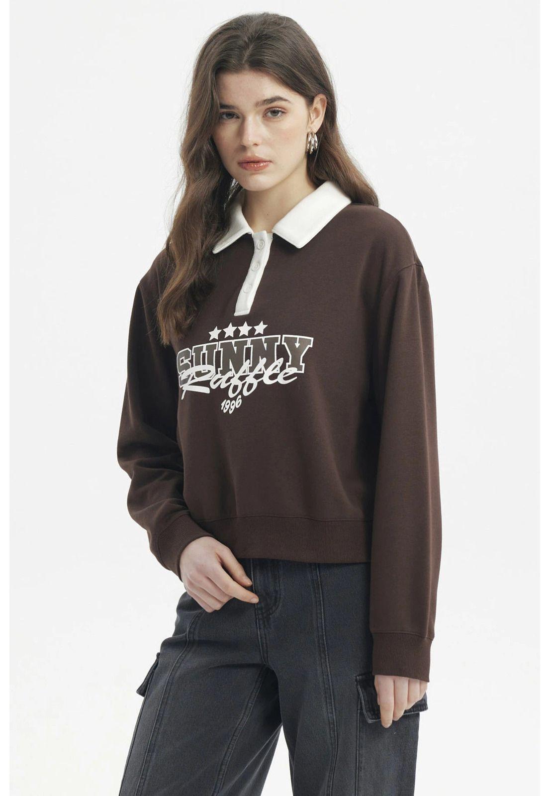 Polerón Mujer Slim Café Oscuro - ll-1