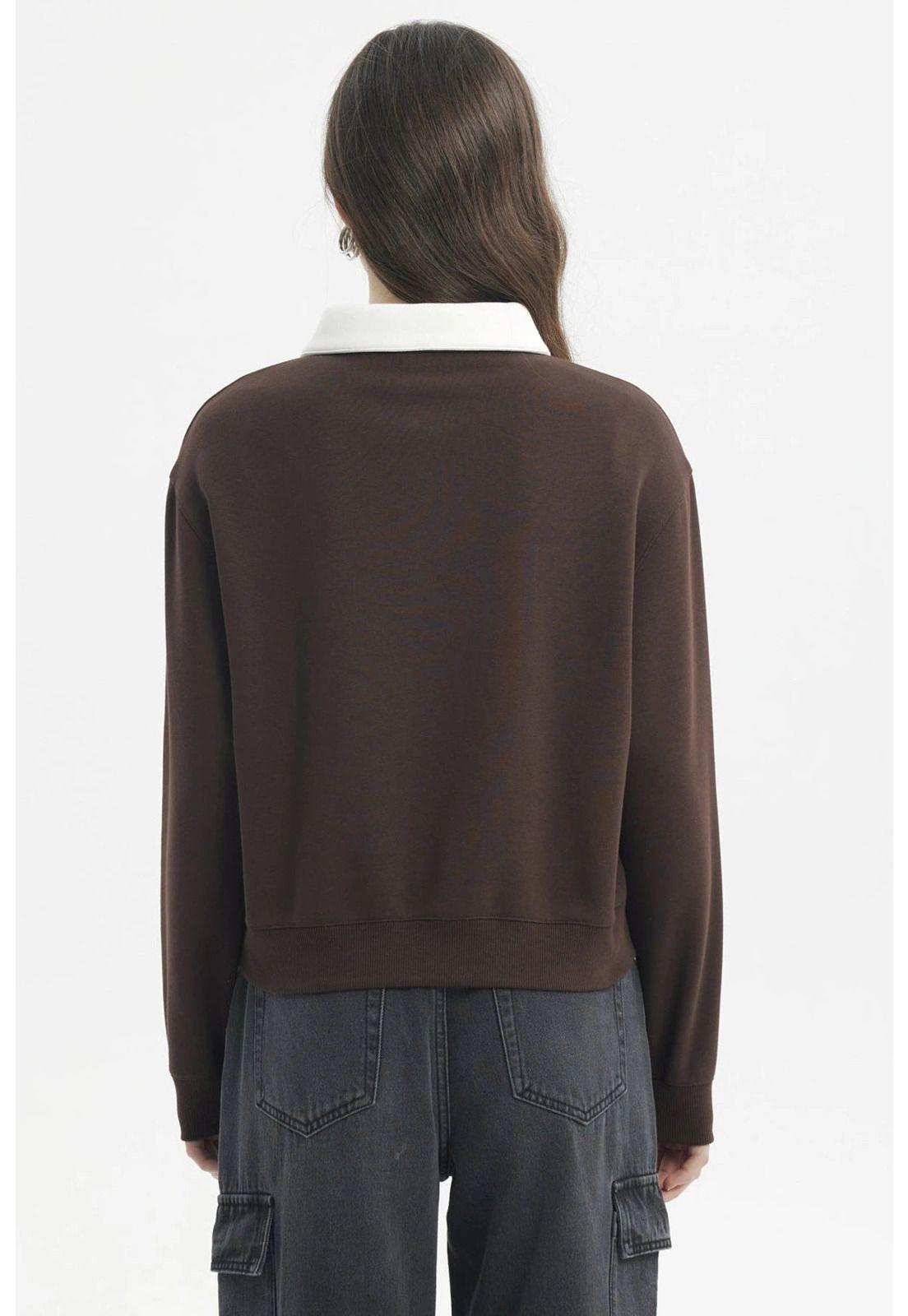 Polerón Mujer Slim Café Oscuro - ll-2