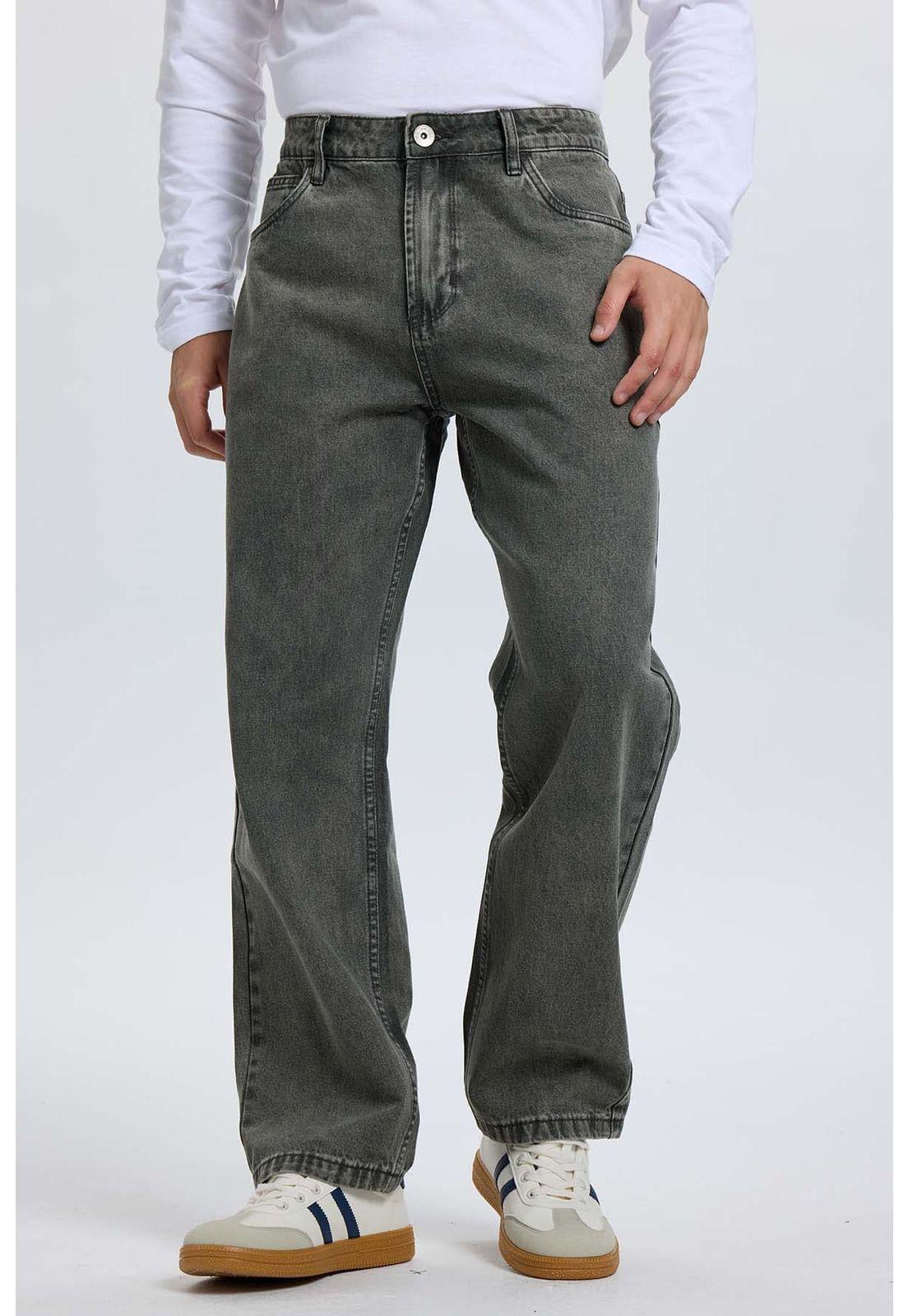 Jeans Hombre Relaxed Fit Lav Gris-0