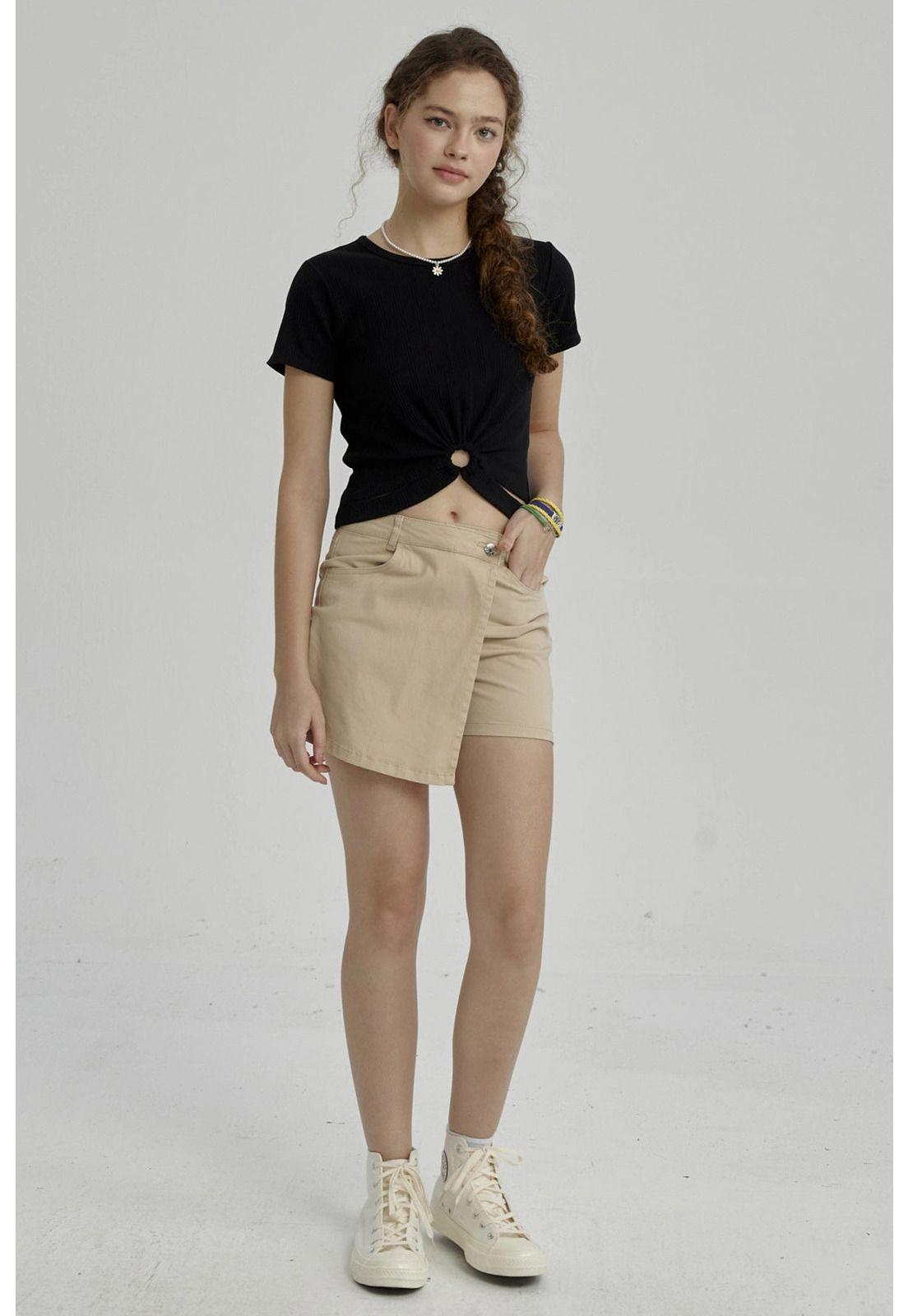 Short Niña Cargo Beige-7