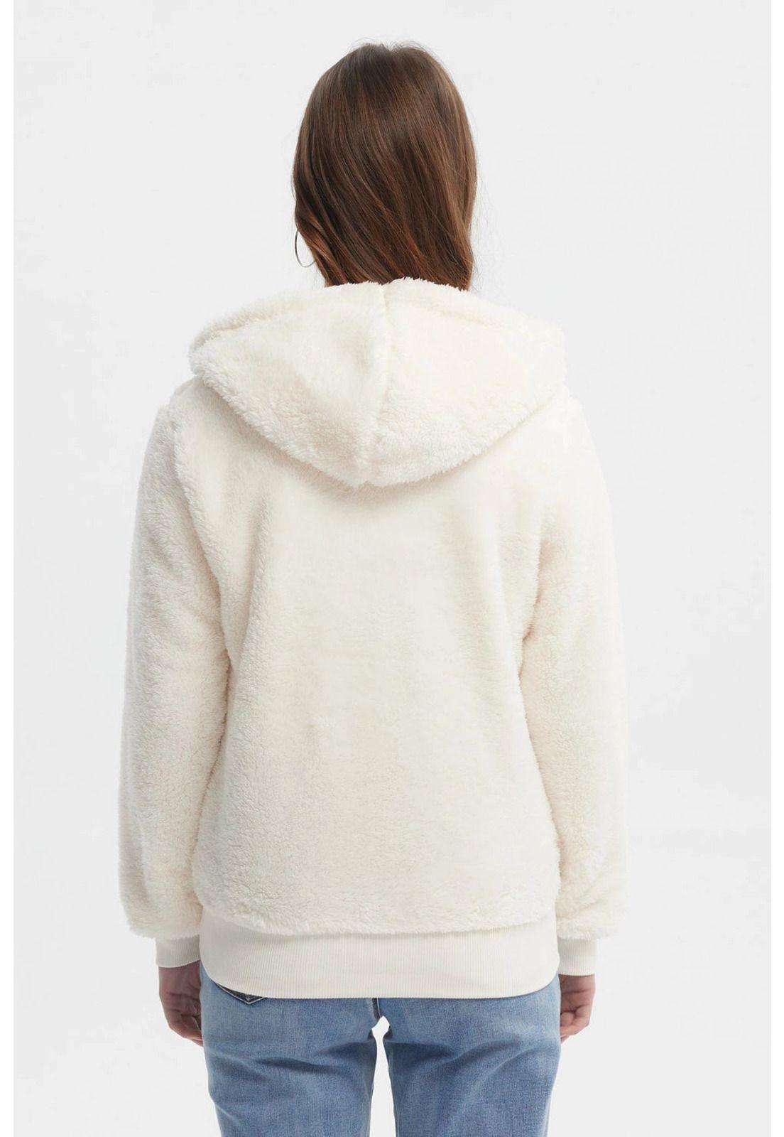 Polar Mujer Peludo Crema-2