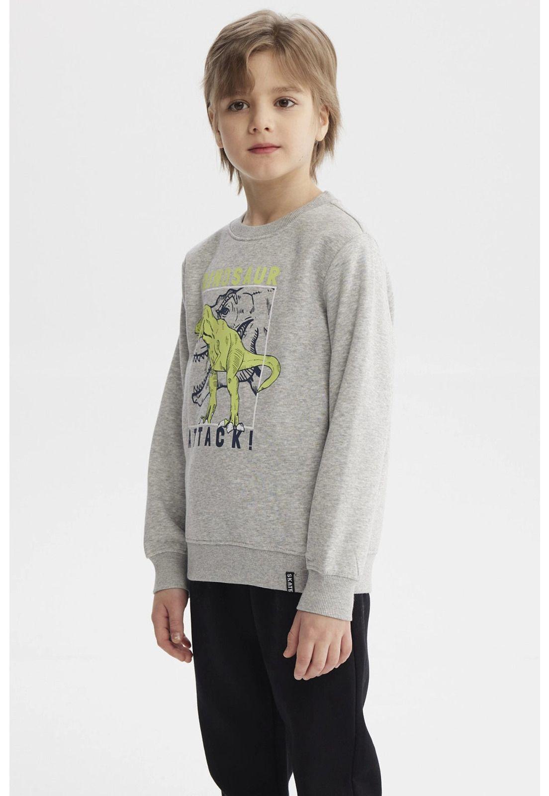 Polerón Niño Básico Toddler Gris Melange-1