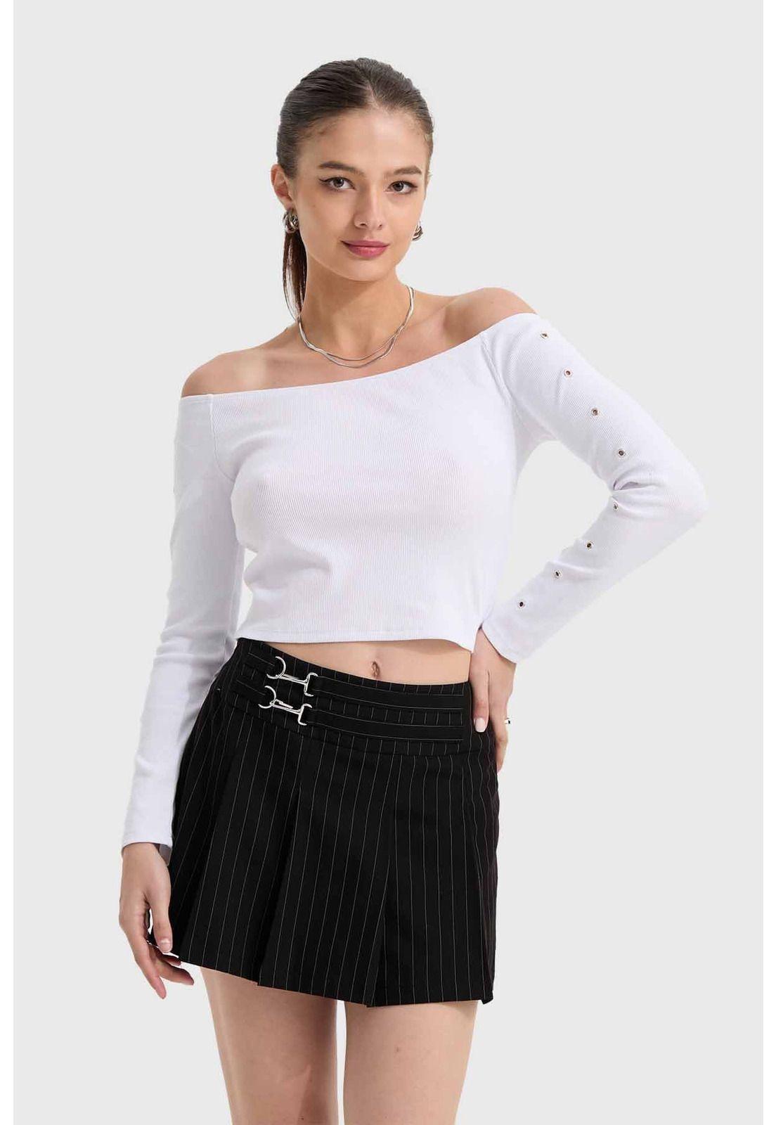 Polera Mujer Ojetillo Brazos Blanco-0
