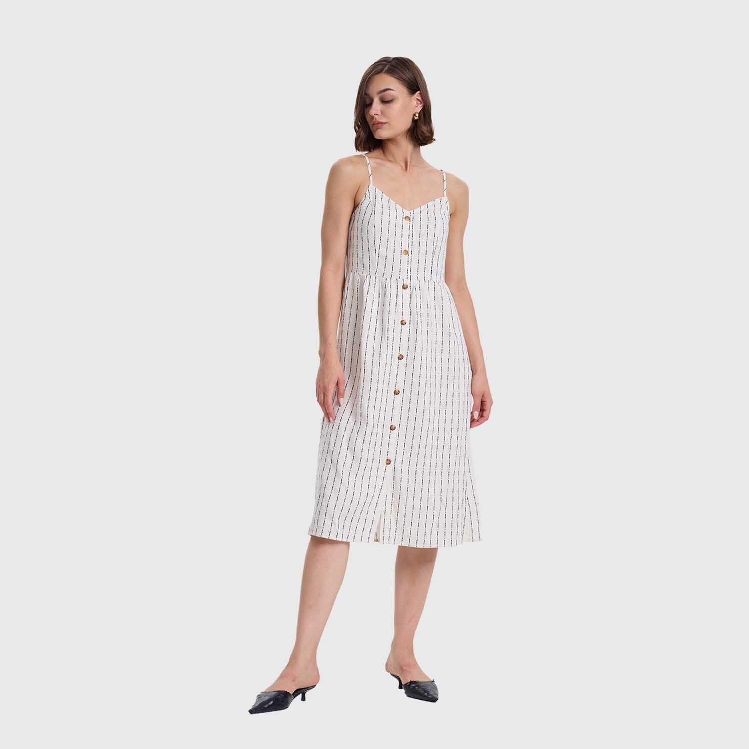 Vestido Mujer Pabilo Lino Crudo Fashions Park-3