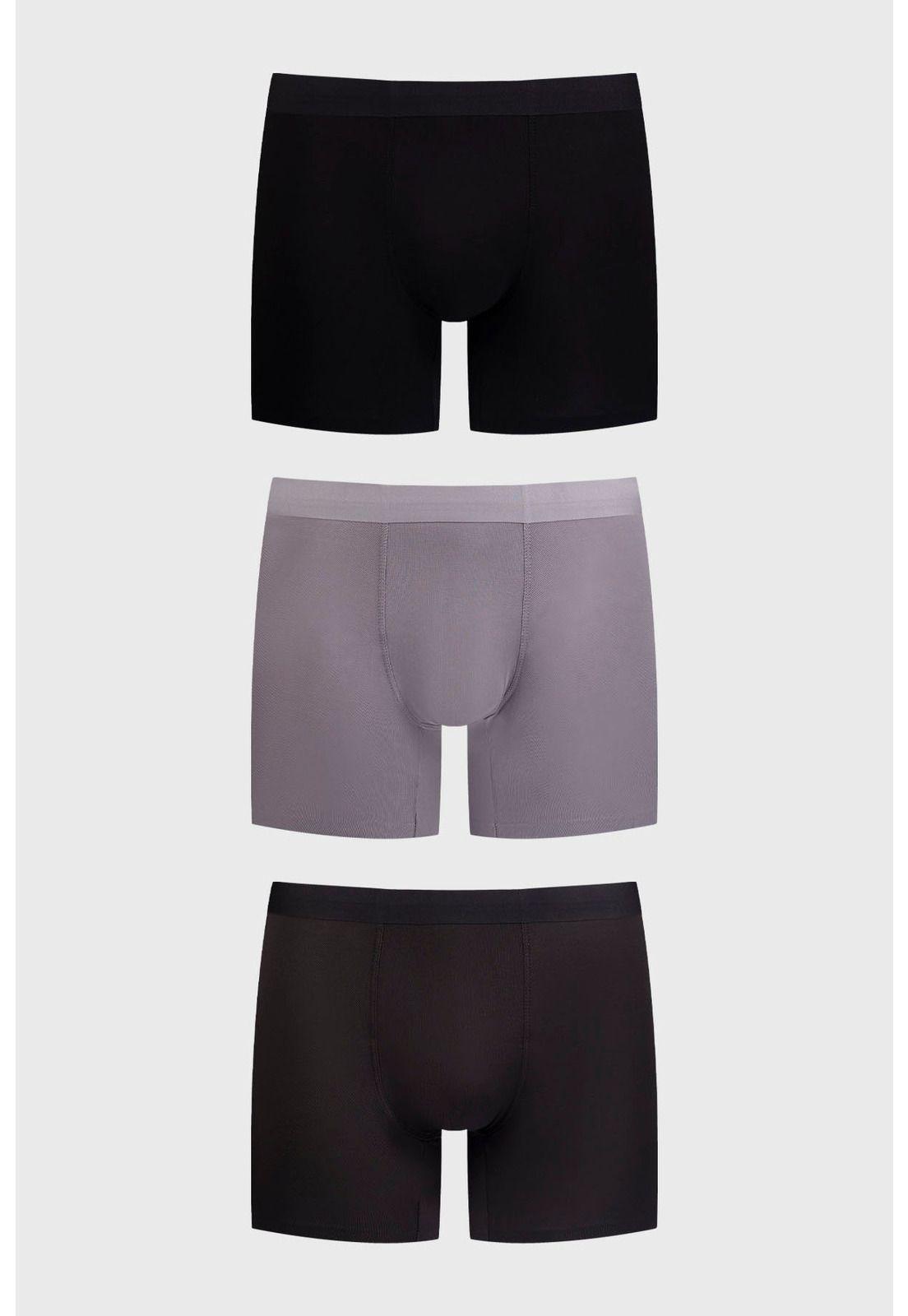 Bóxer Hombre Tripack Negro - Vl-0