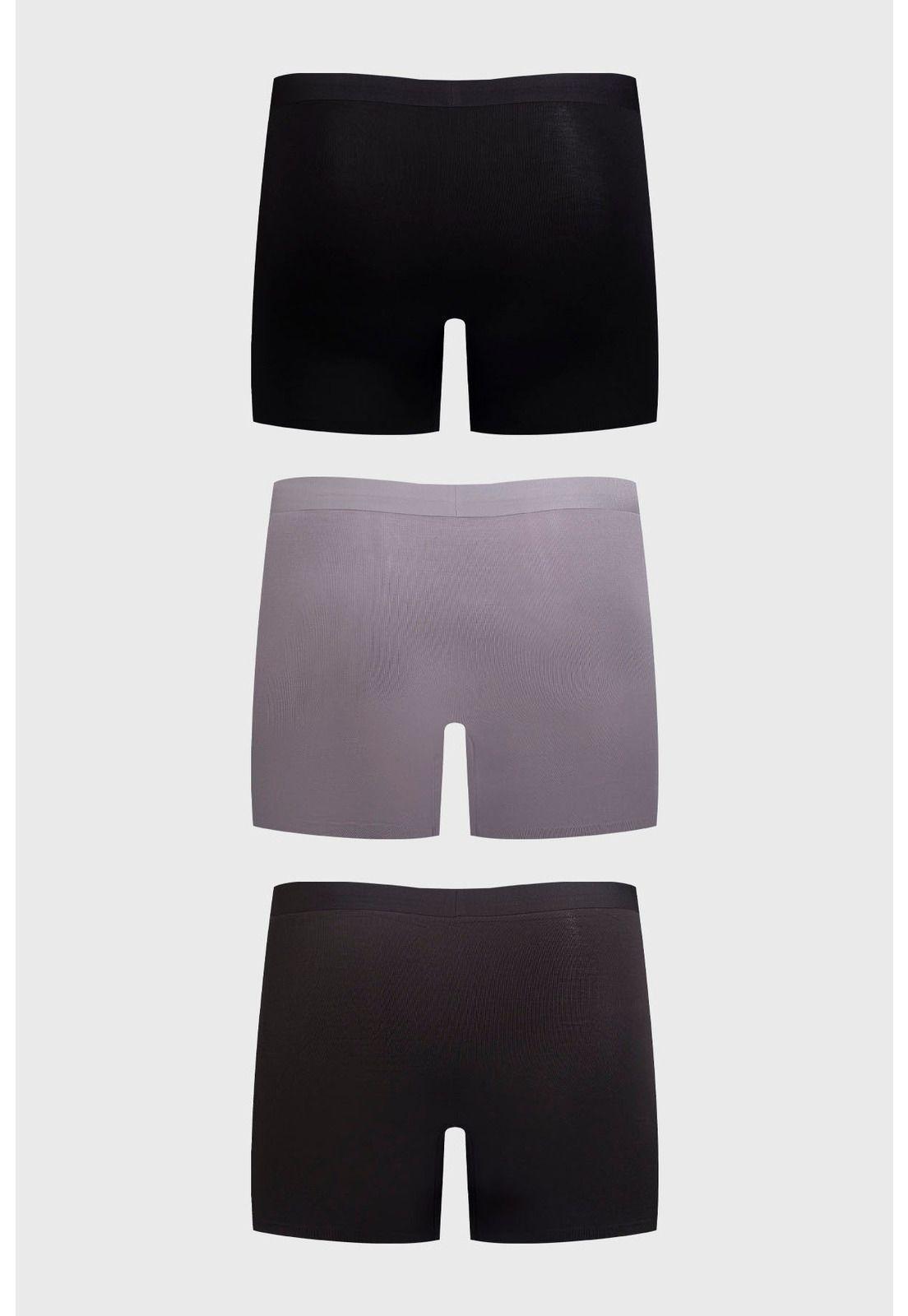 Bóxer Hombre Tripack Negro - Vl-1