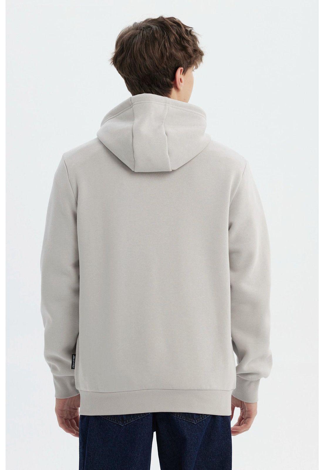 Polerón Hombre Full Zipper Basico Gris-2