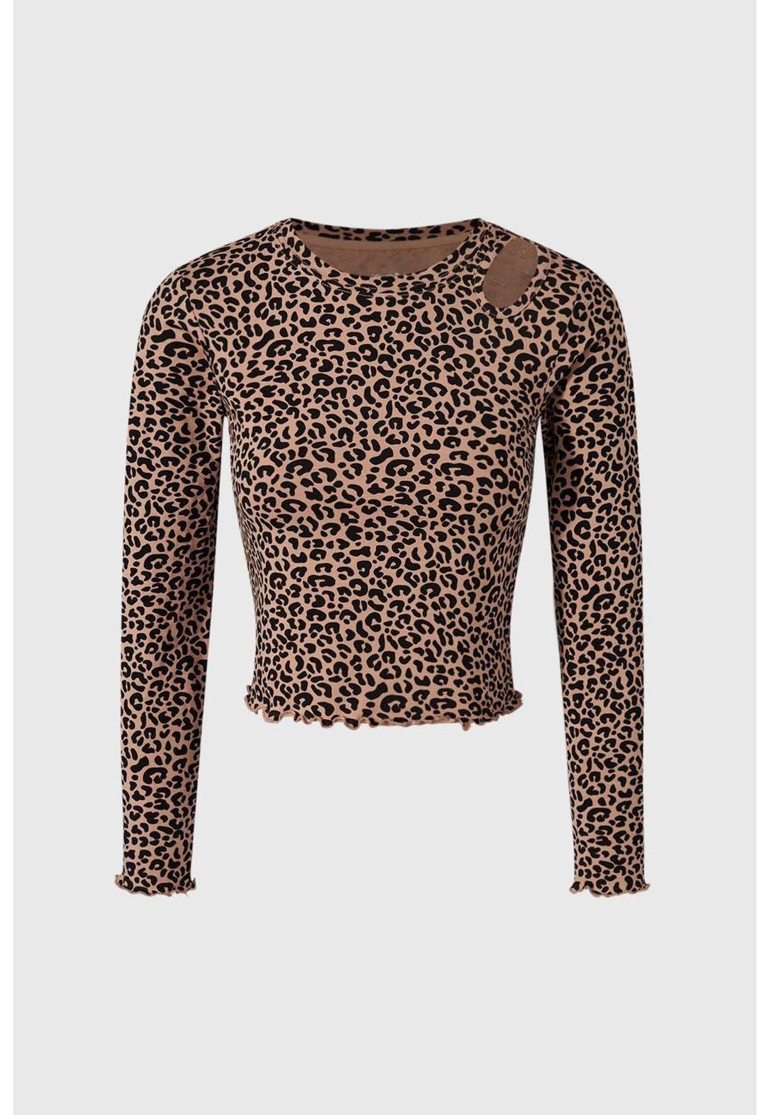 Polera Niña Hombro Descubierto Beige-0