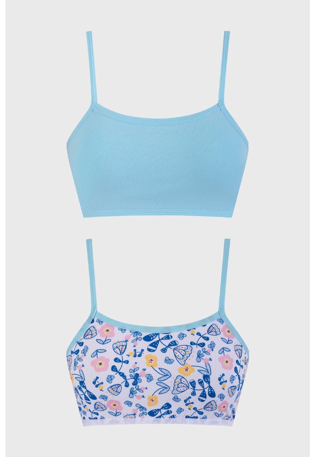 Sostén Niña Bipack Peto Juvenil Print Azul-0