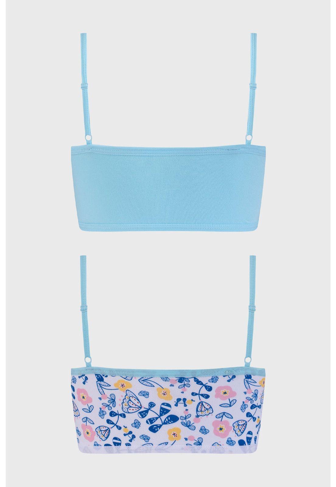 Sostén Niña Bipack Peto Juvenil Print Azul-1