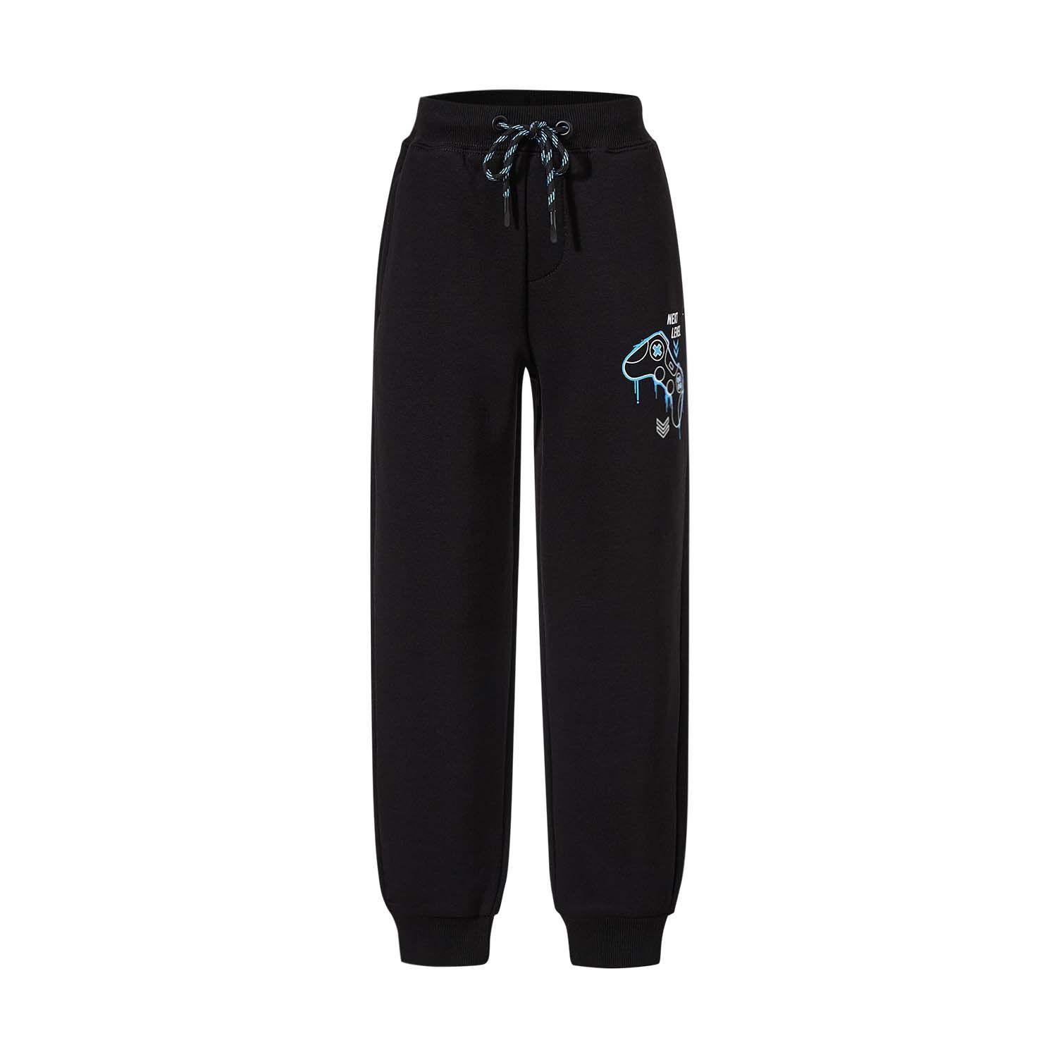 Pantalón Buzo Niño Jogger Print Negro X Fsp-0