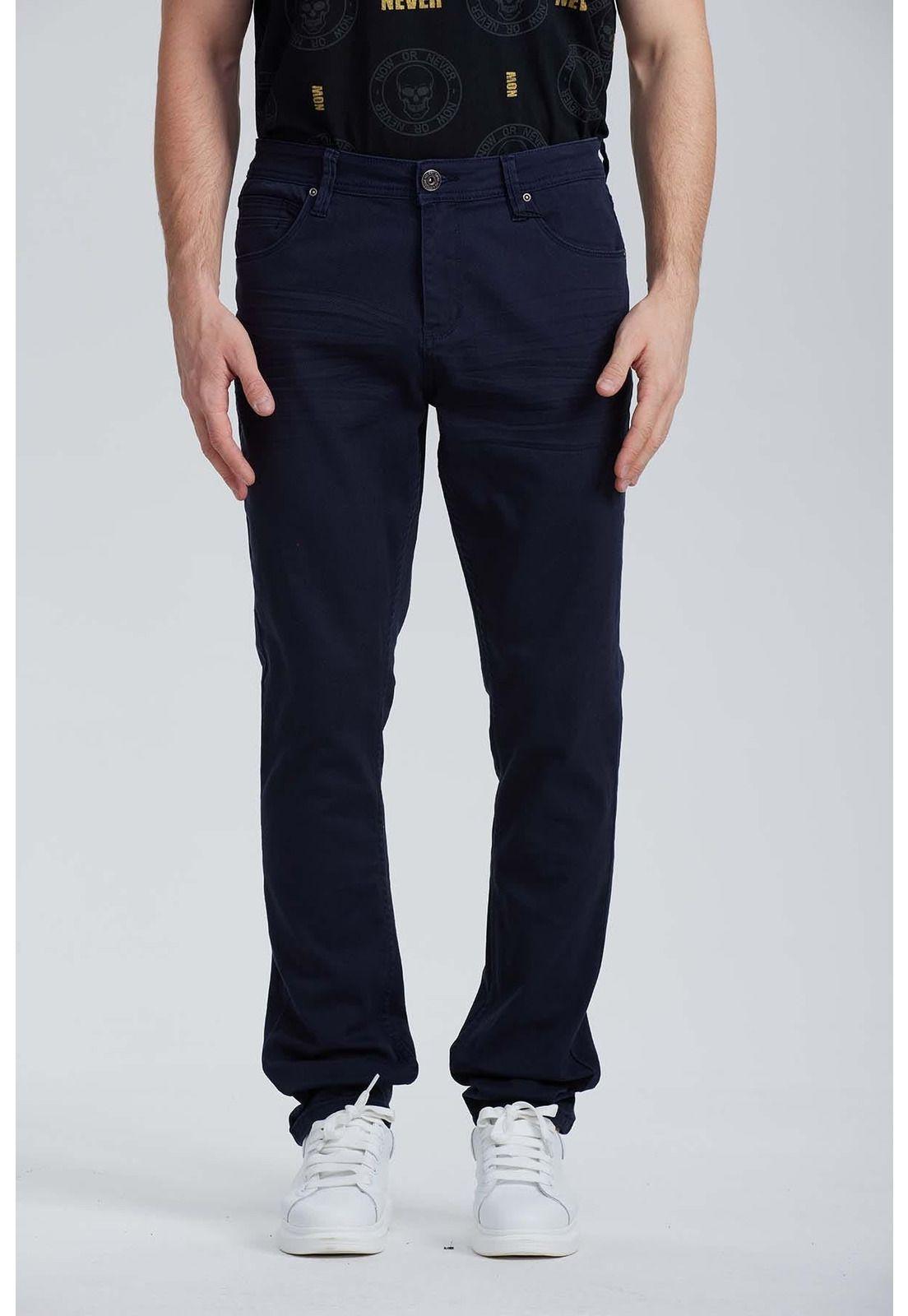 Jeans Hombre Slim Azul-0