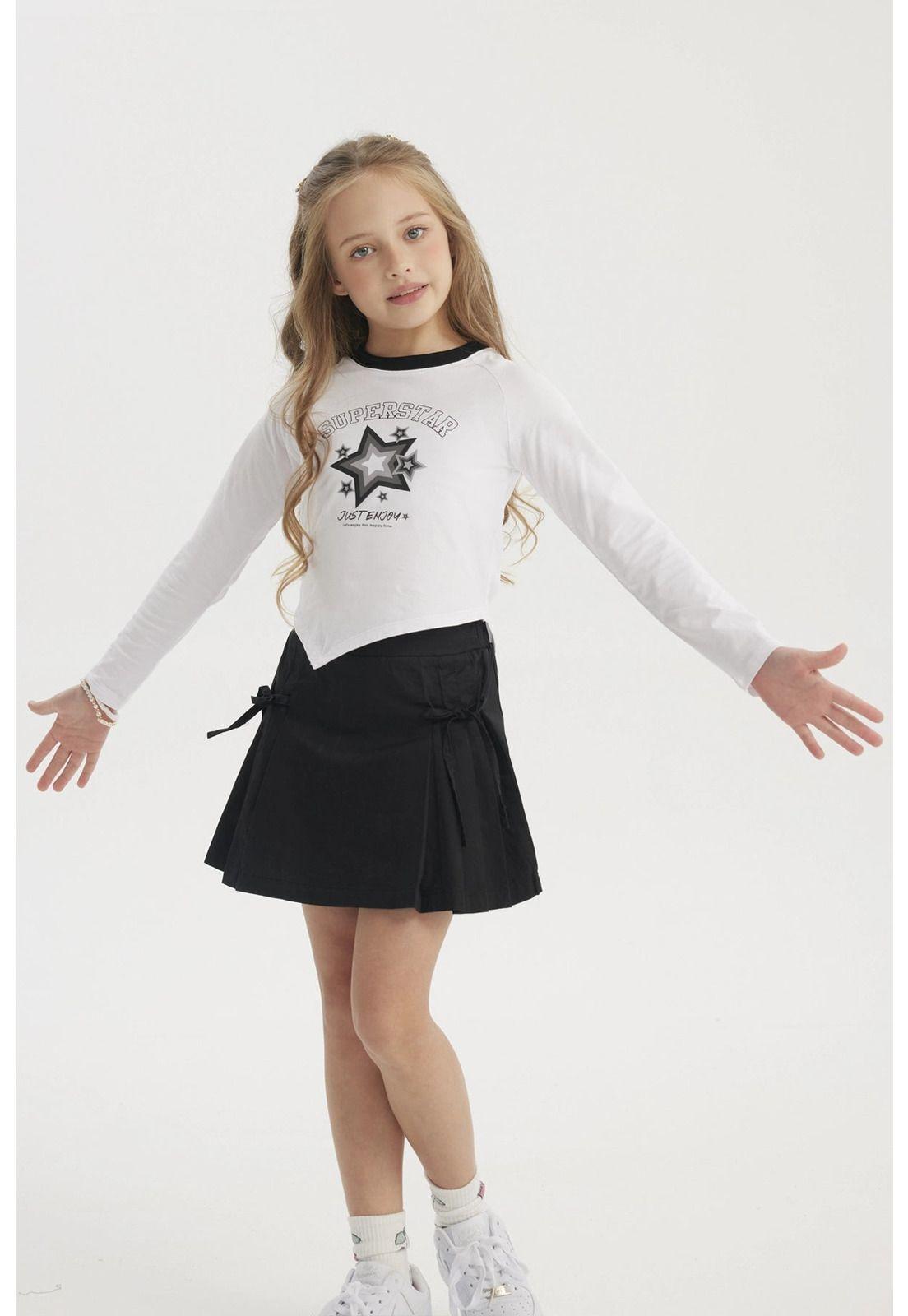 Polera Niña Teen Print Blanco-0