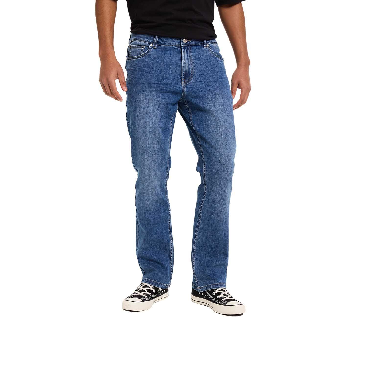 Jeans Hombre Flare Focalizado Azul Fashion's Park-0