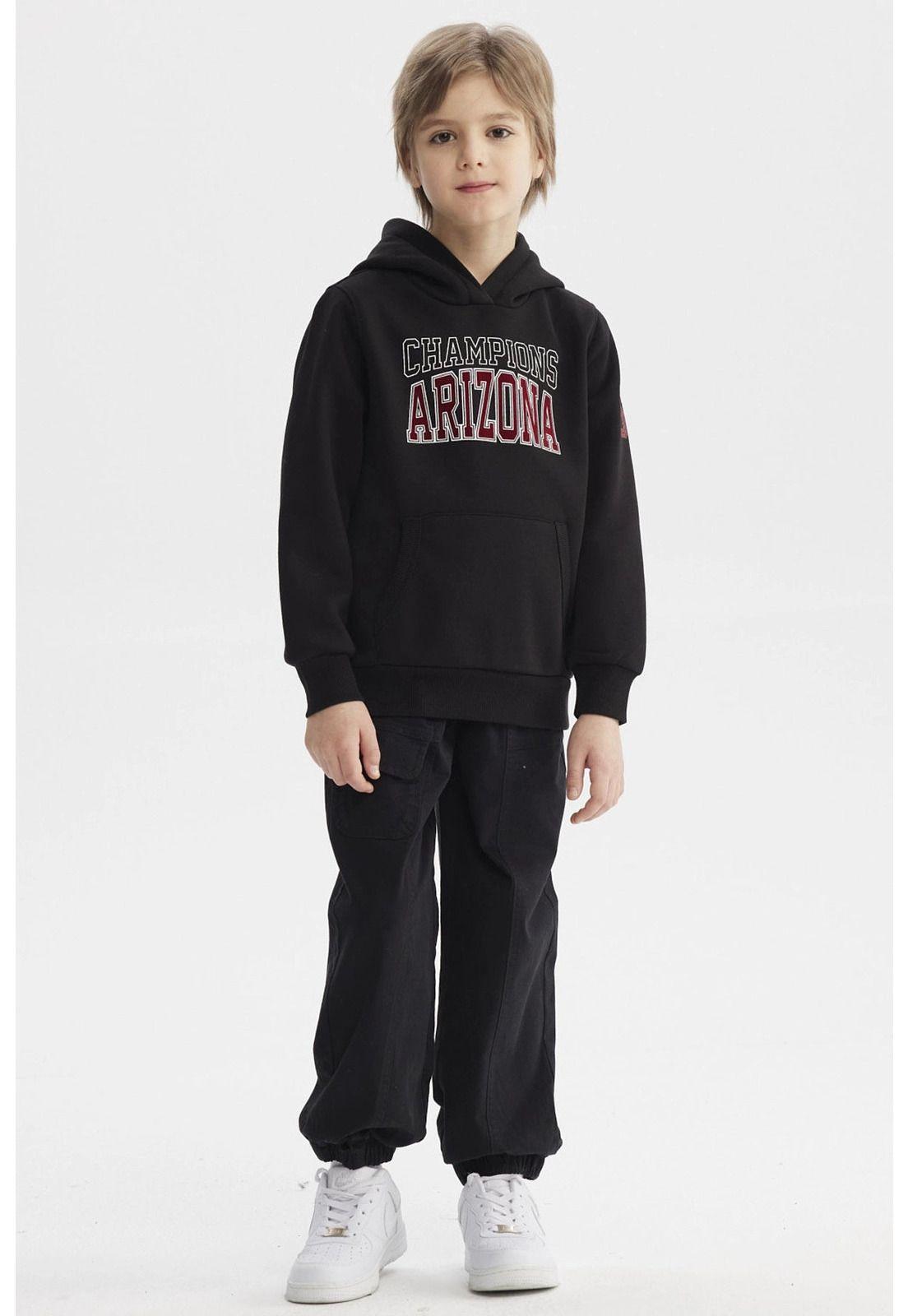 Polerón Niño Con Gorro Negro-3