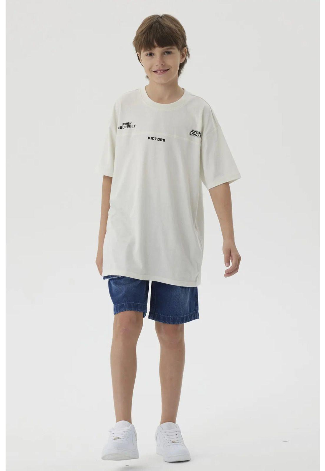 Bermuda Niño Denim Cargo Azul-3