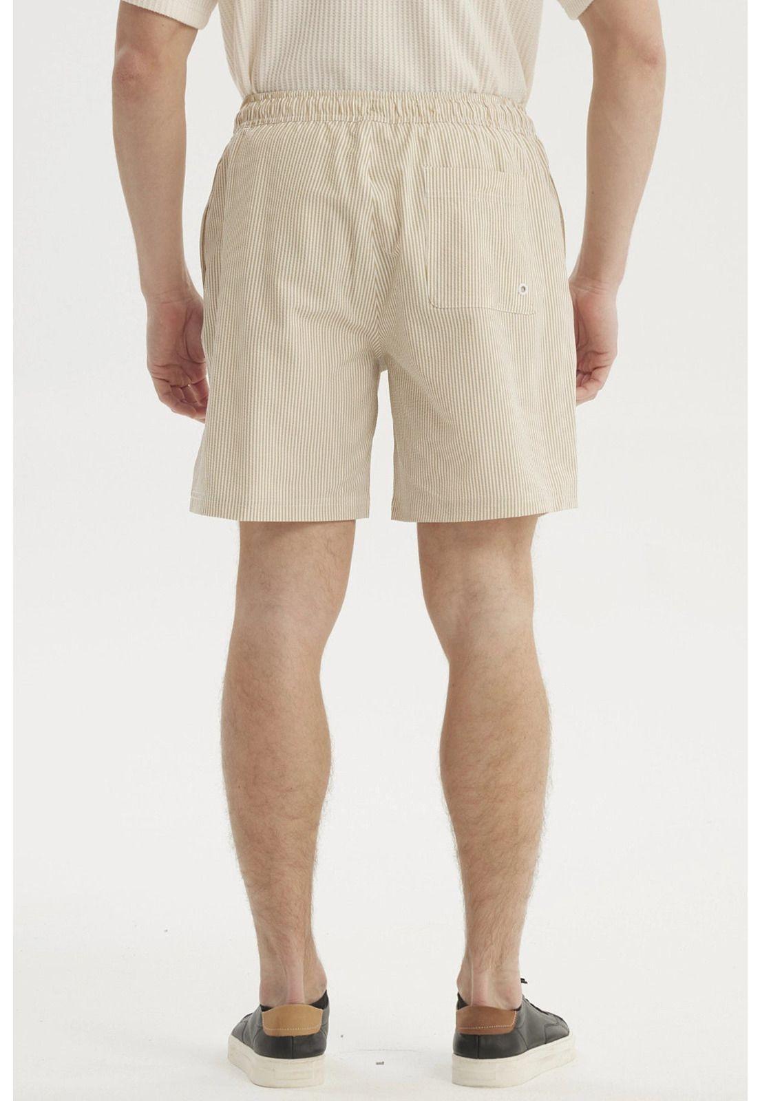 Short de Baño Hombre Liso Beige-2
