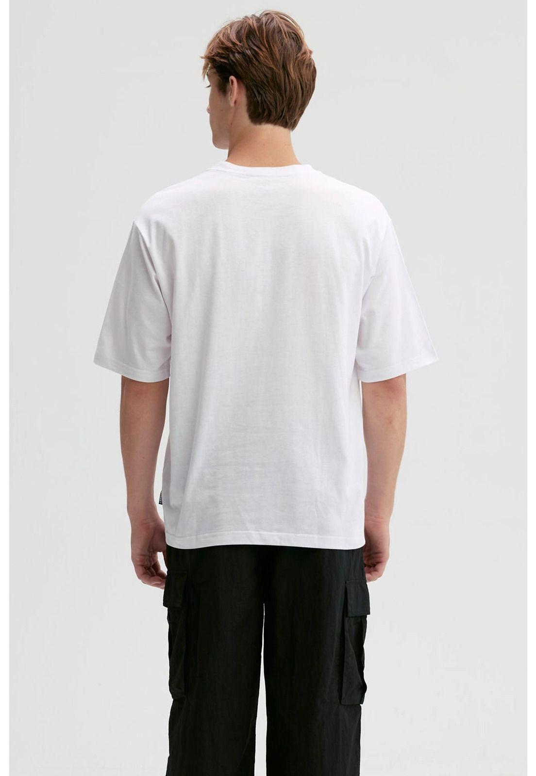 Polera Hombre Print Central Blanco-2