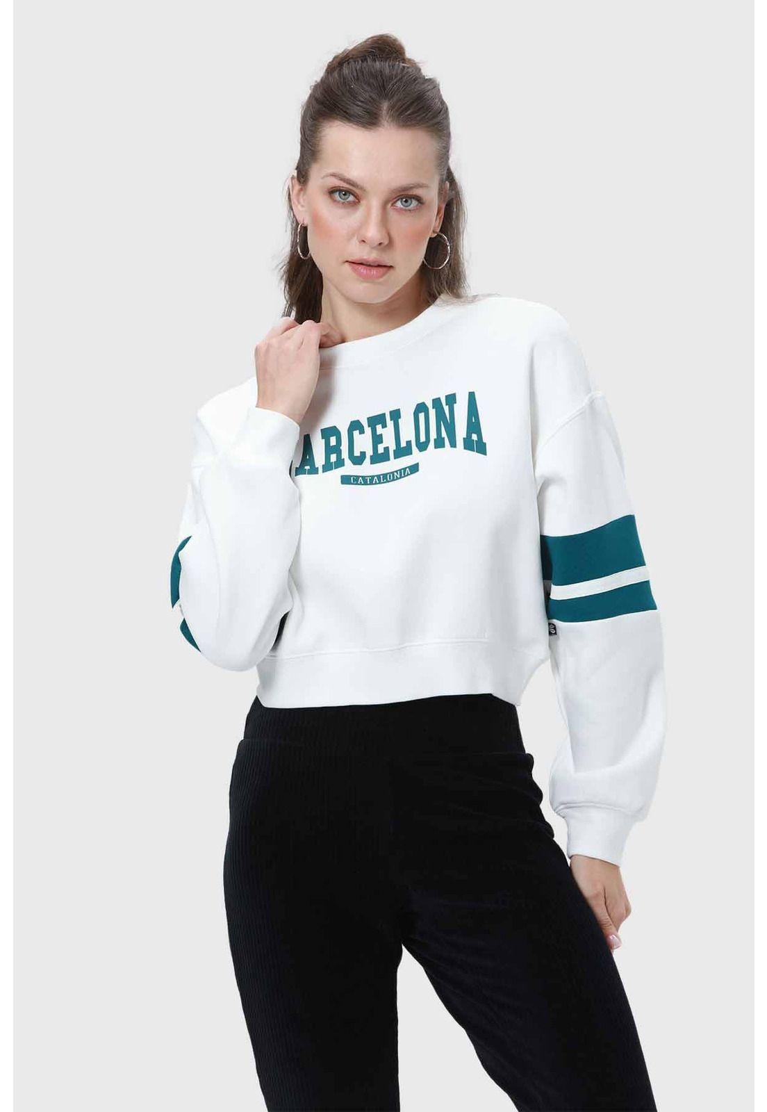 Polerón Mujer Crop Crudo - ll-1