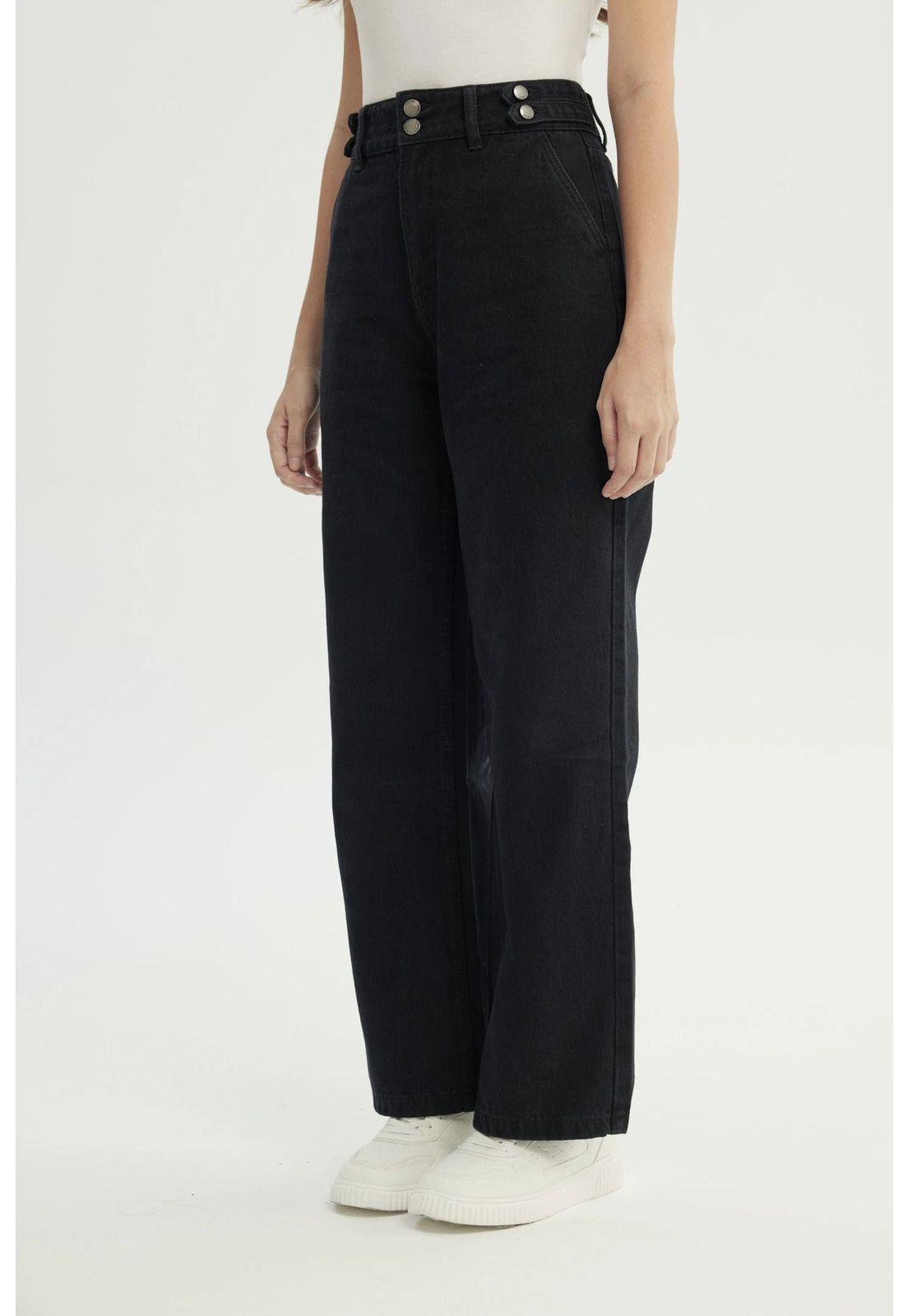 Jeans Mujer Calce Recto Negro - XlV-1