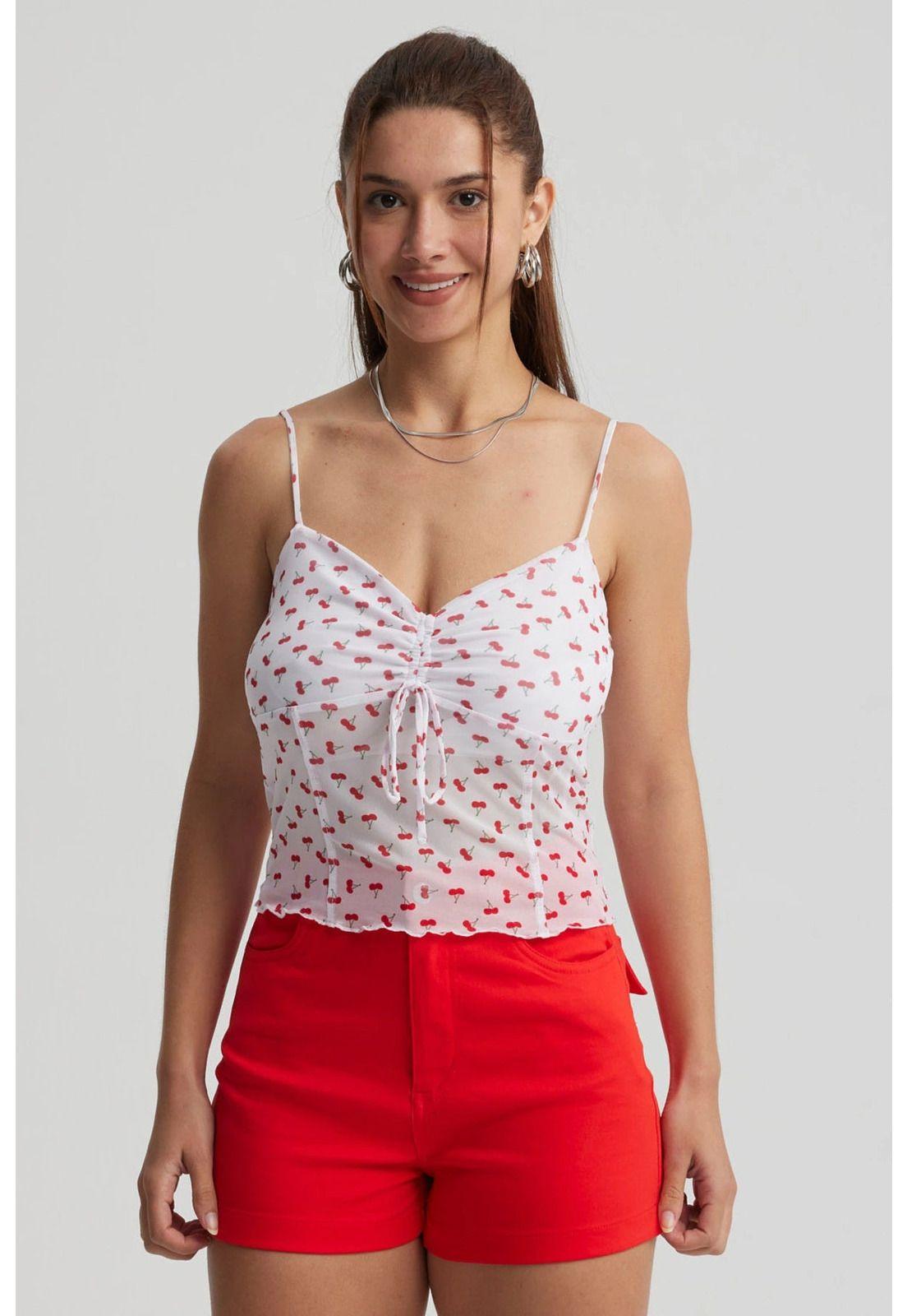 Polera Mujer Mesh Pabilo Blanco-0