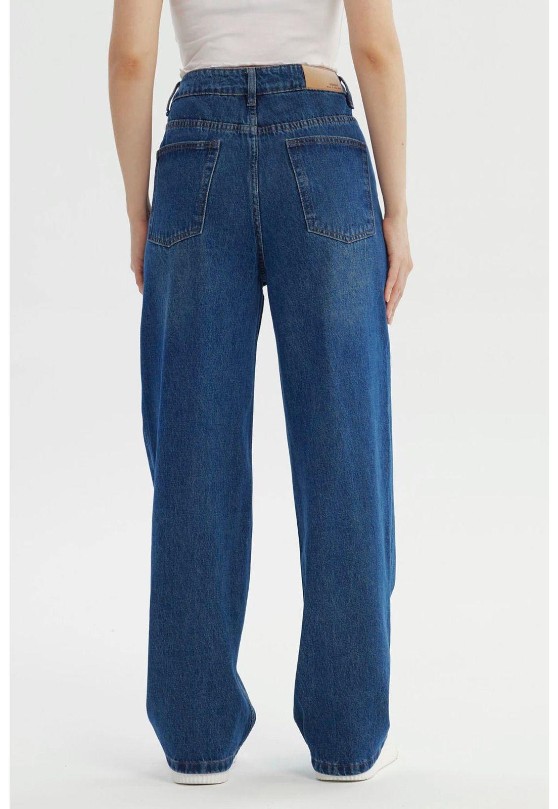 Jeans Mujer Calce Recto Azul Oscuro - lX-2