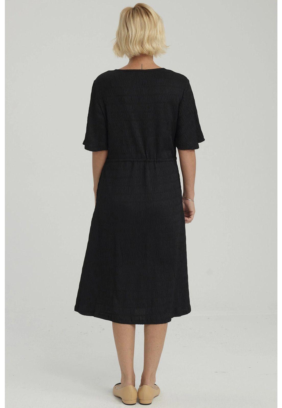 Vestido Mujer Ajuste Cintura Negro-2