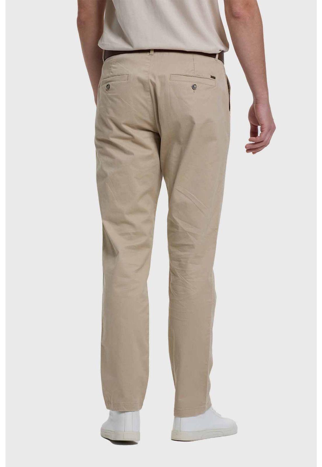Pantalón Hombre Chino Cinturón Beige - lll-2