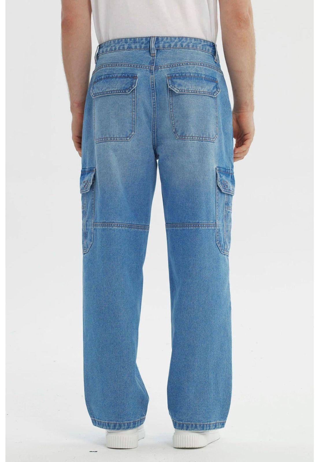 Jeans Hombre Baggy Azul Claro - V-2