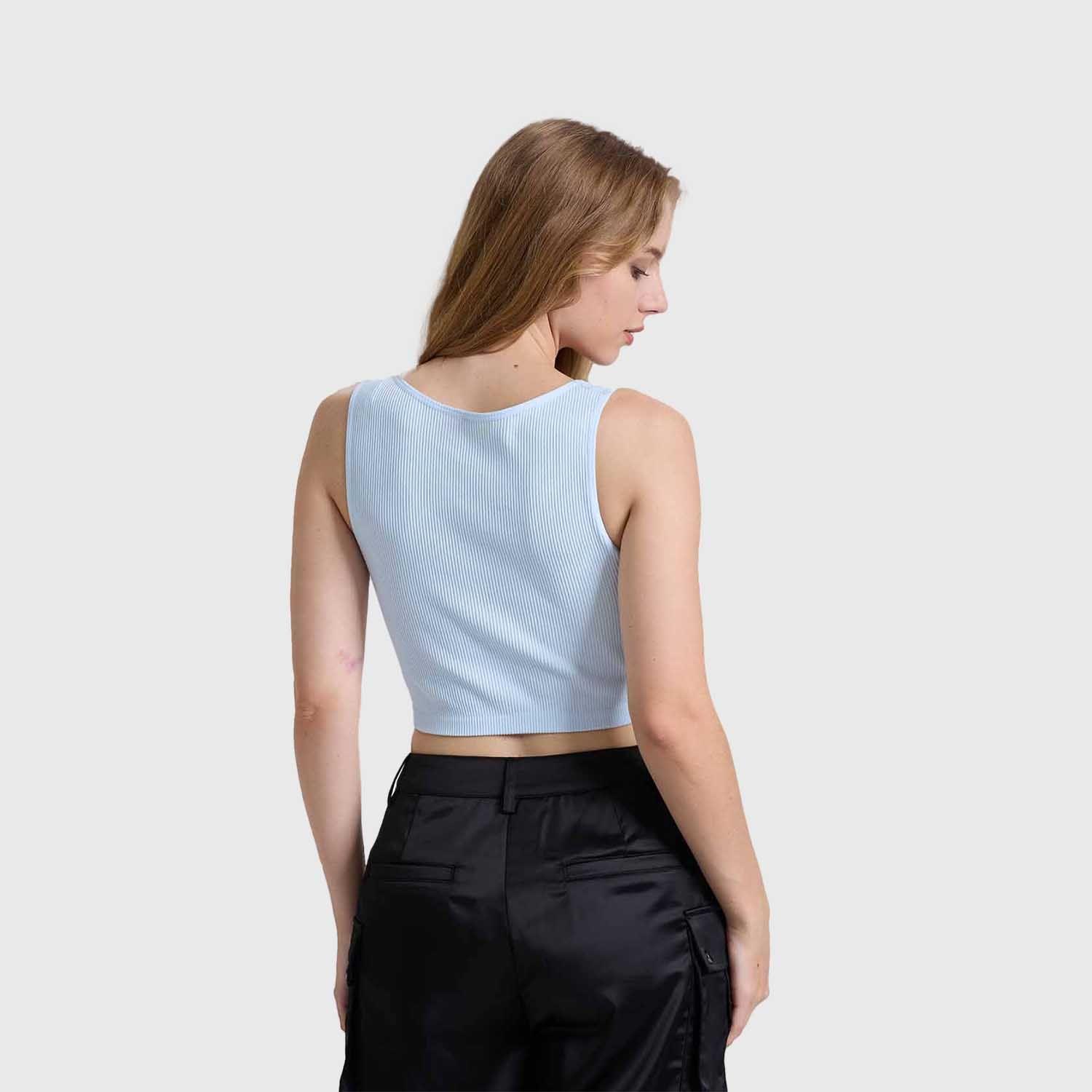 Polera Mujer Seamless Celeste Claro Fashion's Park-2