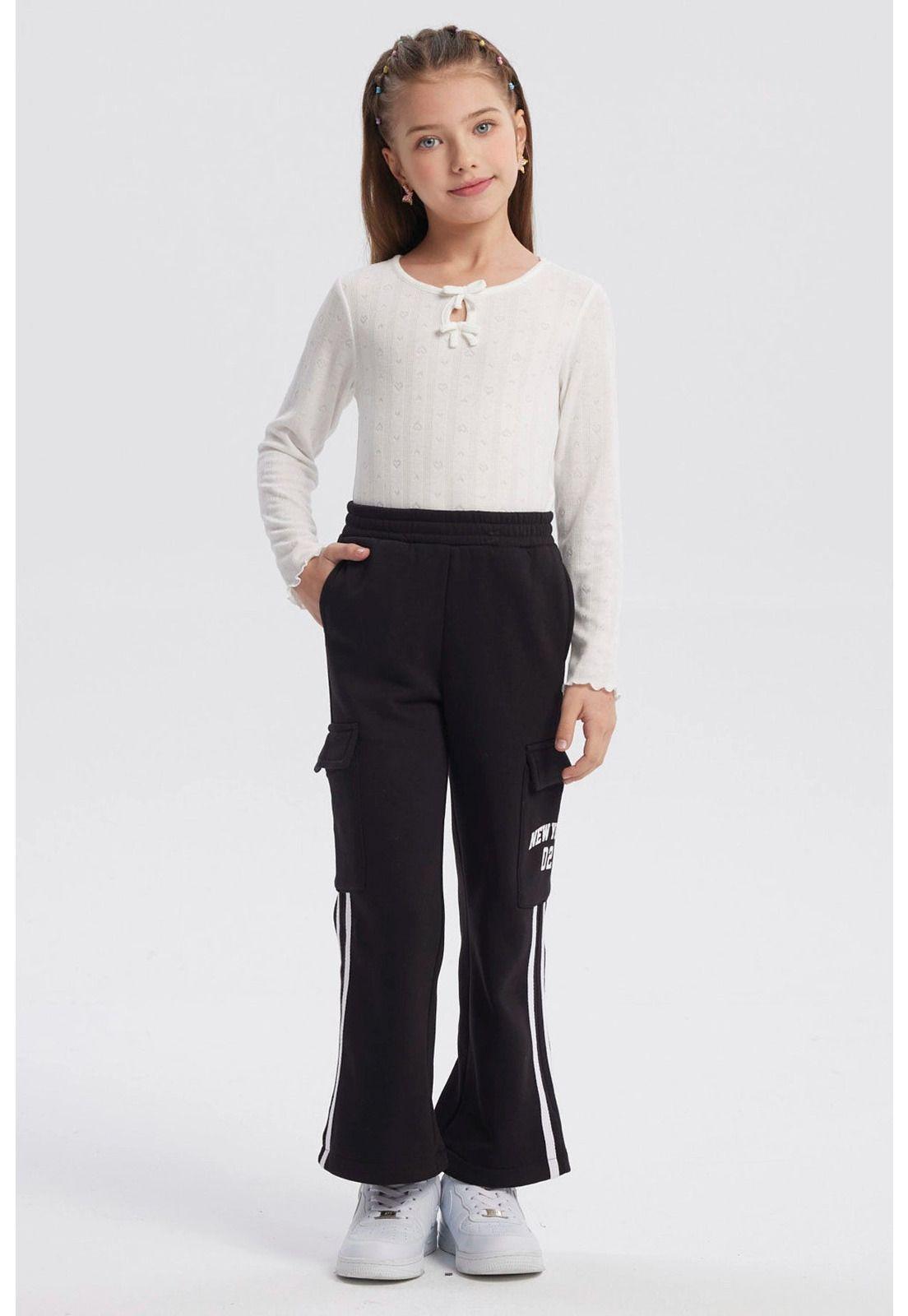 Pantalón Buzo Niña Pantalón Negro-3